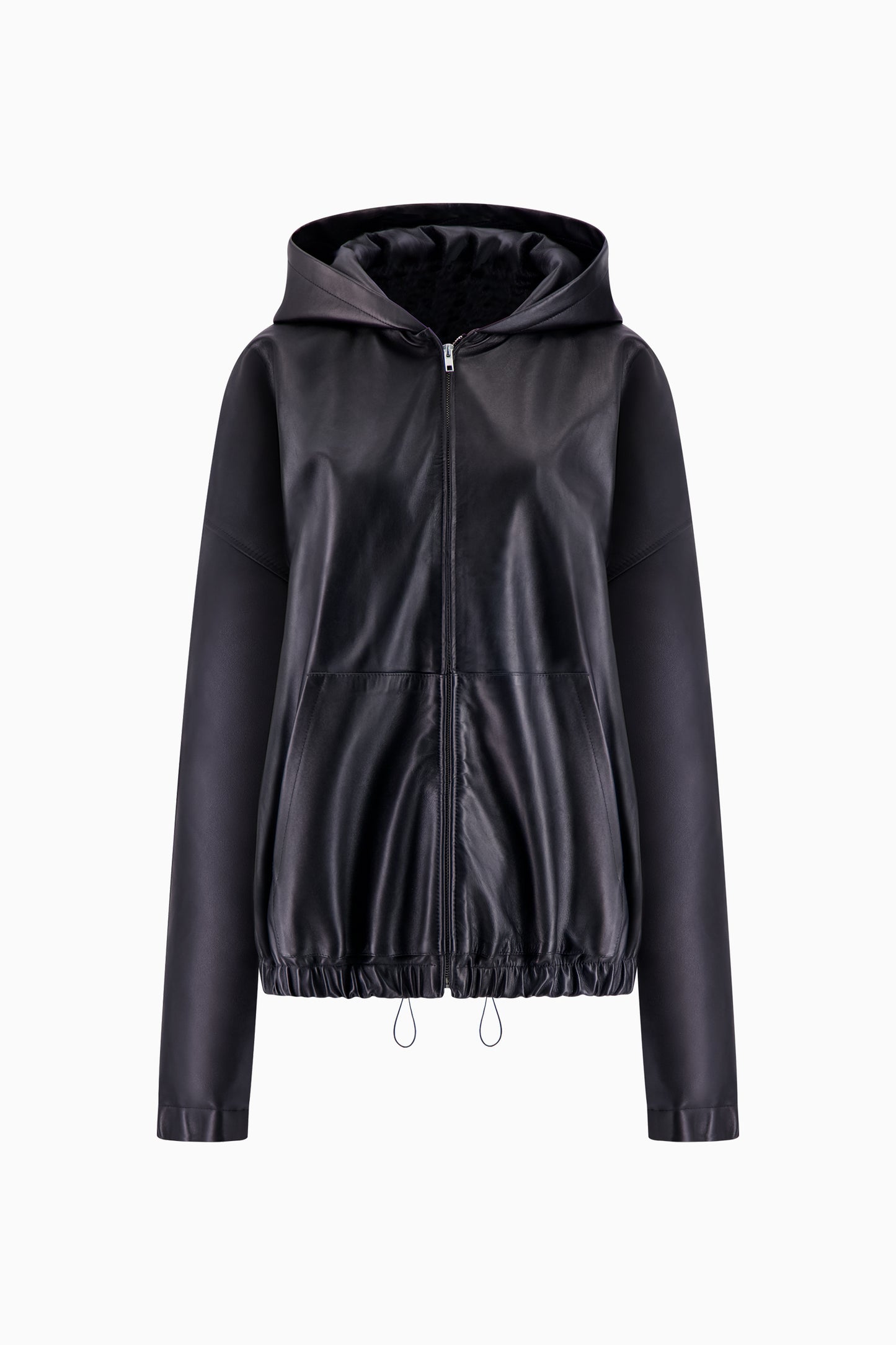 Leather Hoodie Jacket