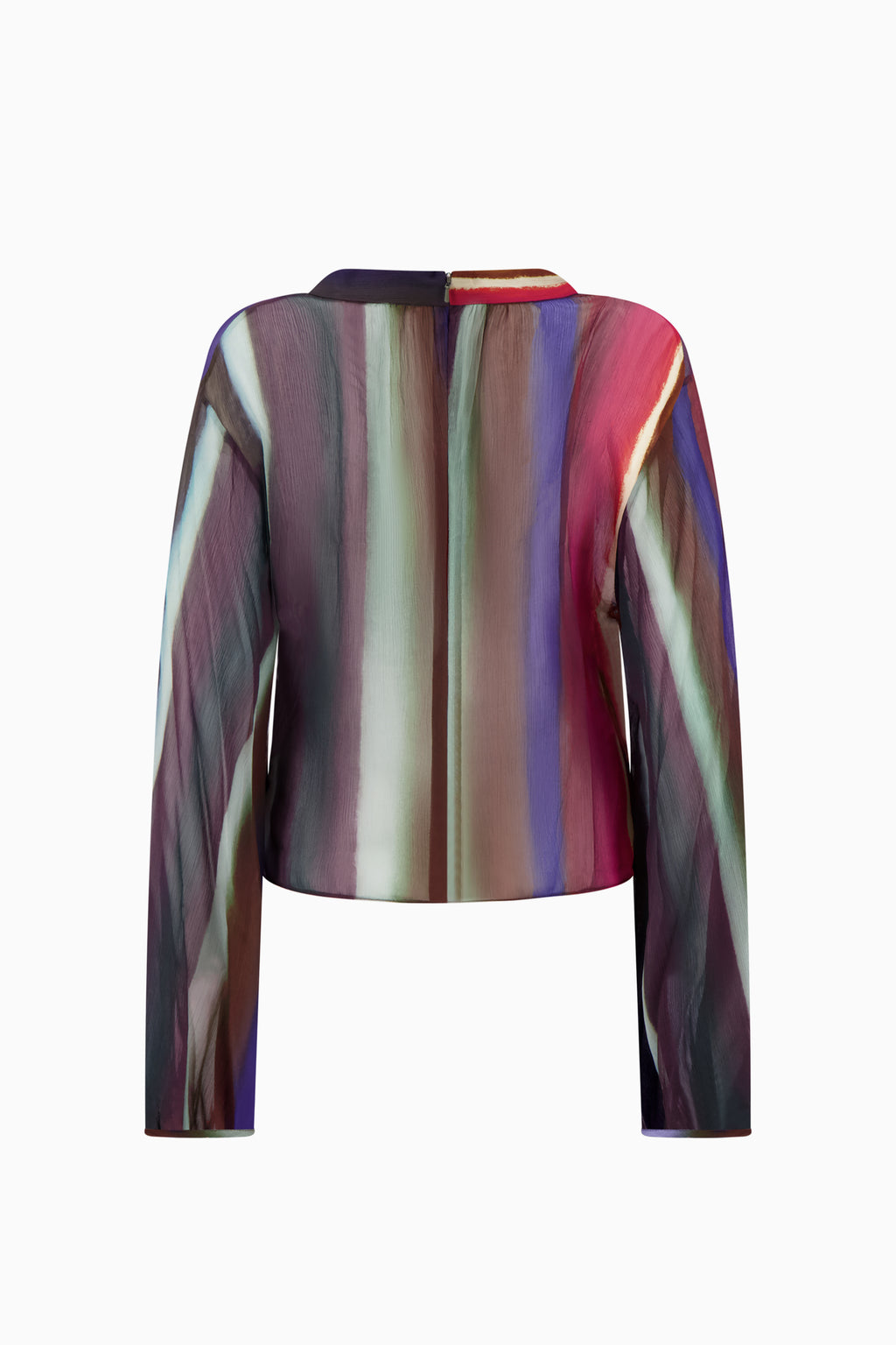 Louie Stripe Scarf Neck Blouse