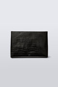 XL Pouch - Black Matte Croco