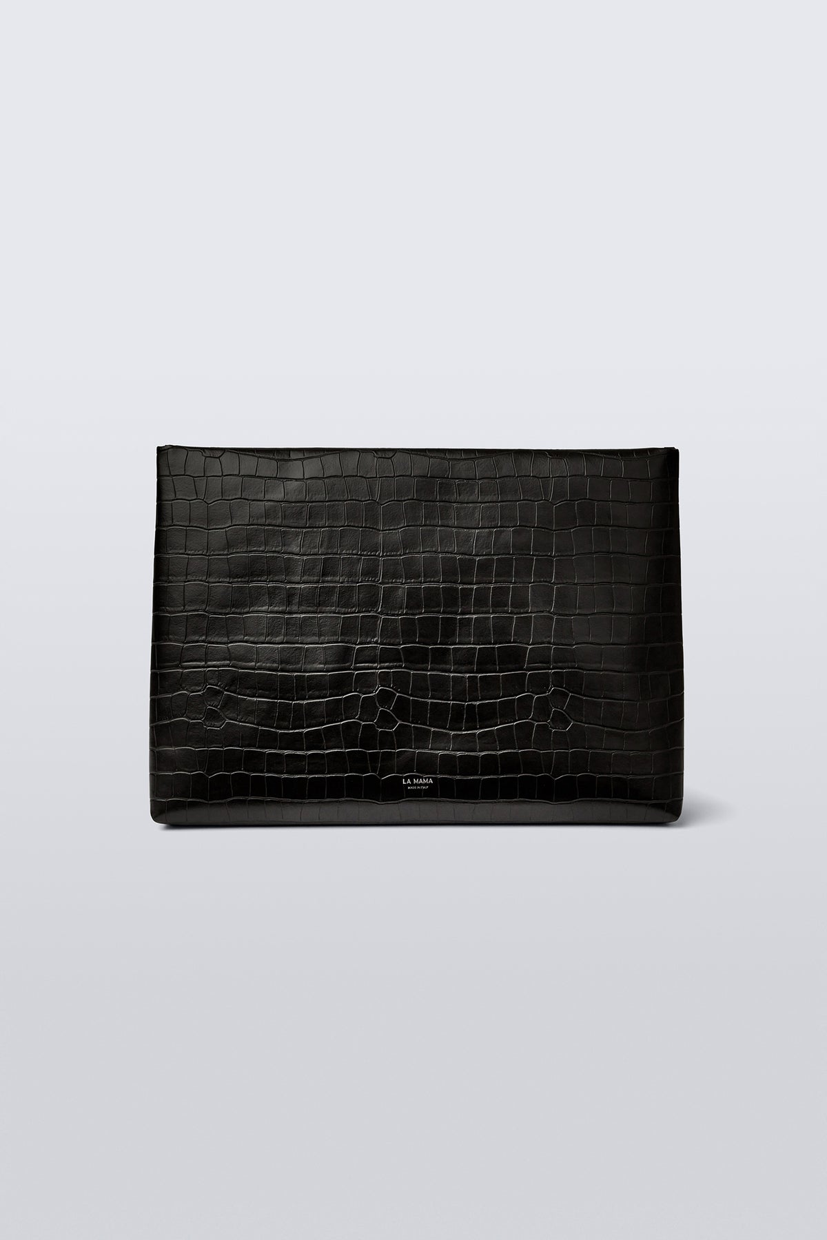 XL Pouch - Black Matte Croco