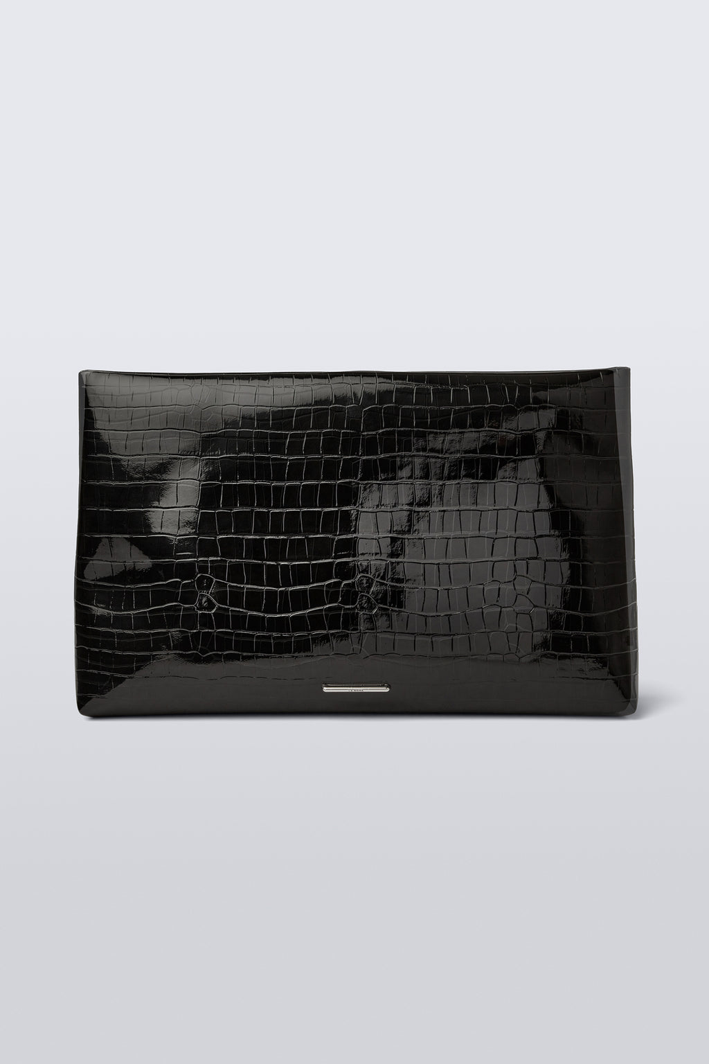 XXL Pouch - Black Lacquer Croco