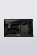 XXL Pouch - Black Lacquer Croco