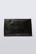 XXL Pouch - Black Matte Croco