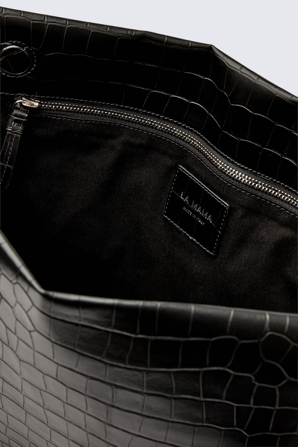XXL Pouch - Black Matte Croco