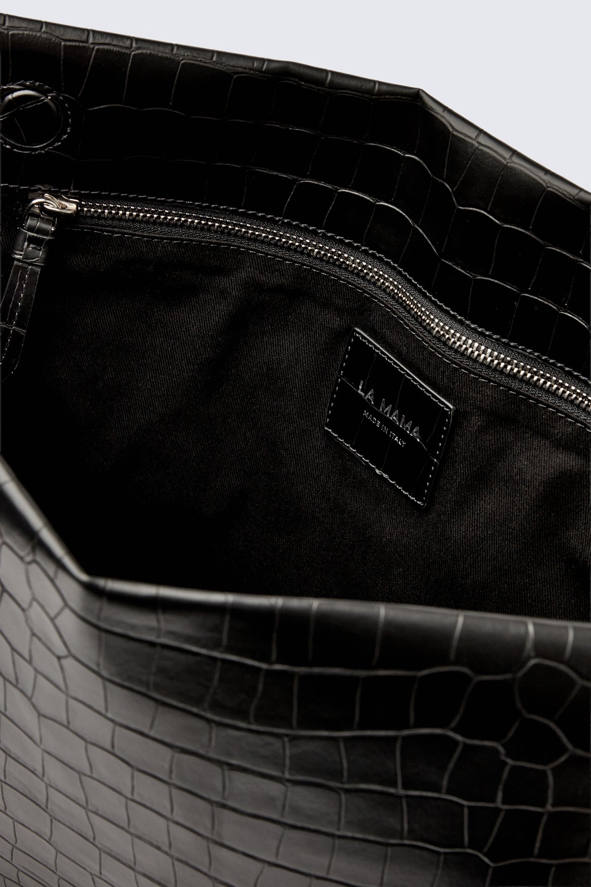 XXL Pouch - Black Matte Croco