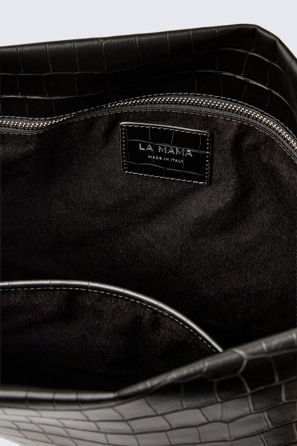 XL Pouch - Black Matte Croco