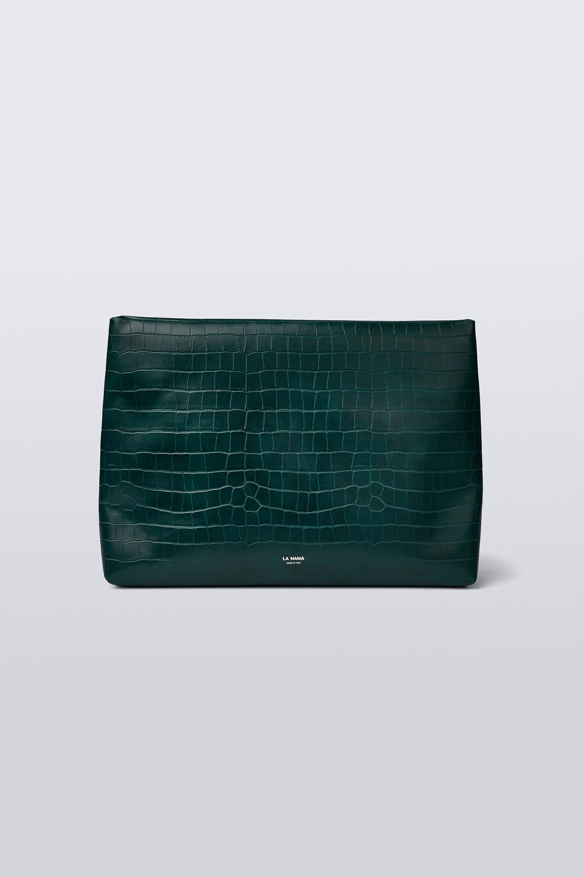 XL Pouch - Green Matte Croco