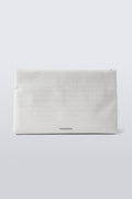XXL Pouch - White Matte Croco