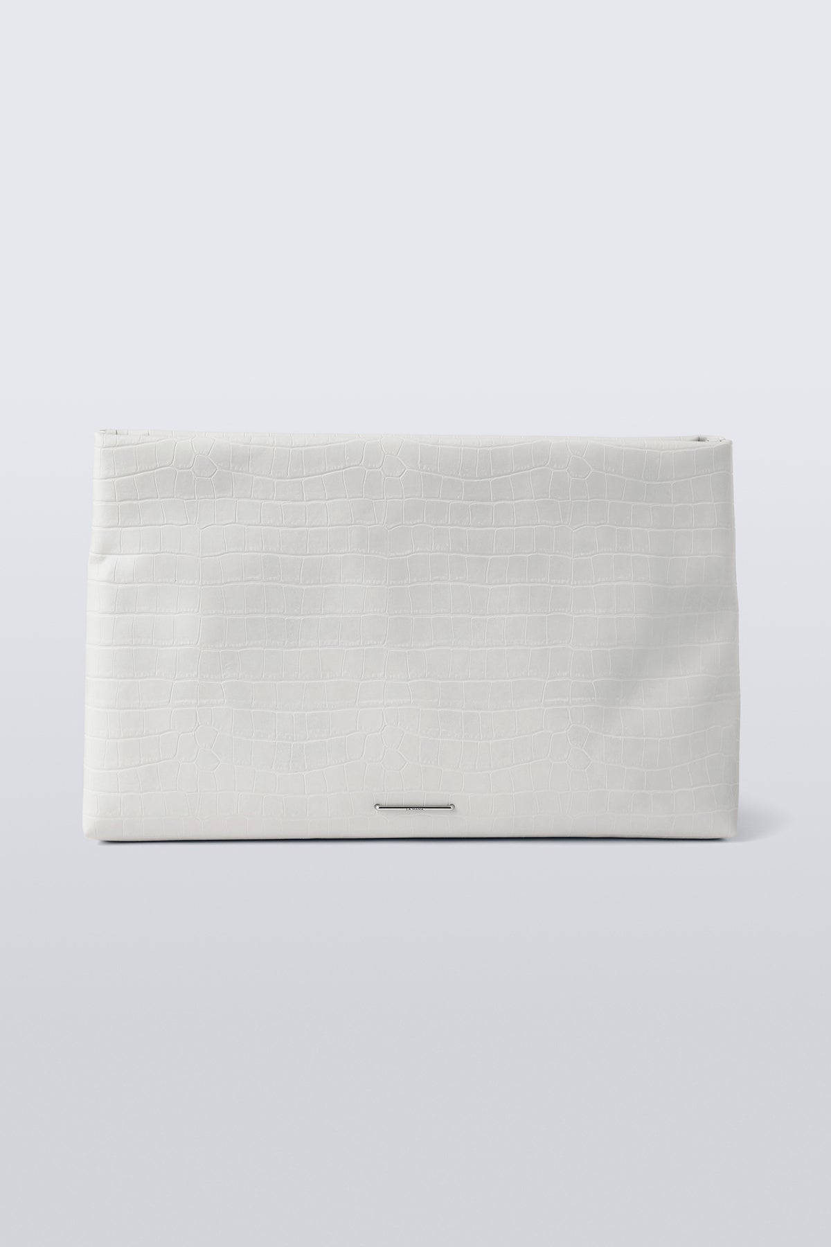XXL Pouch - White Matte Croco