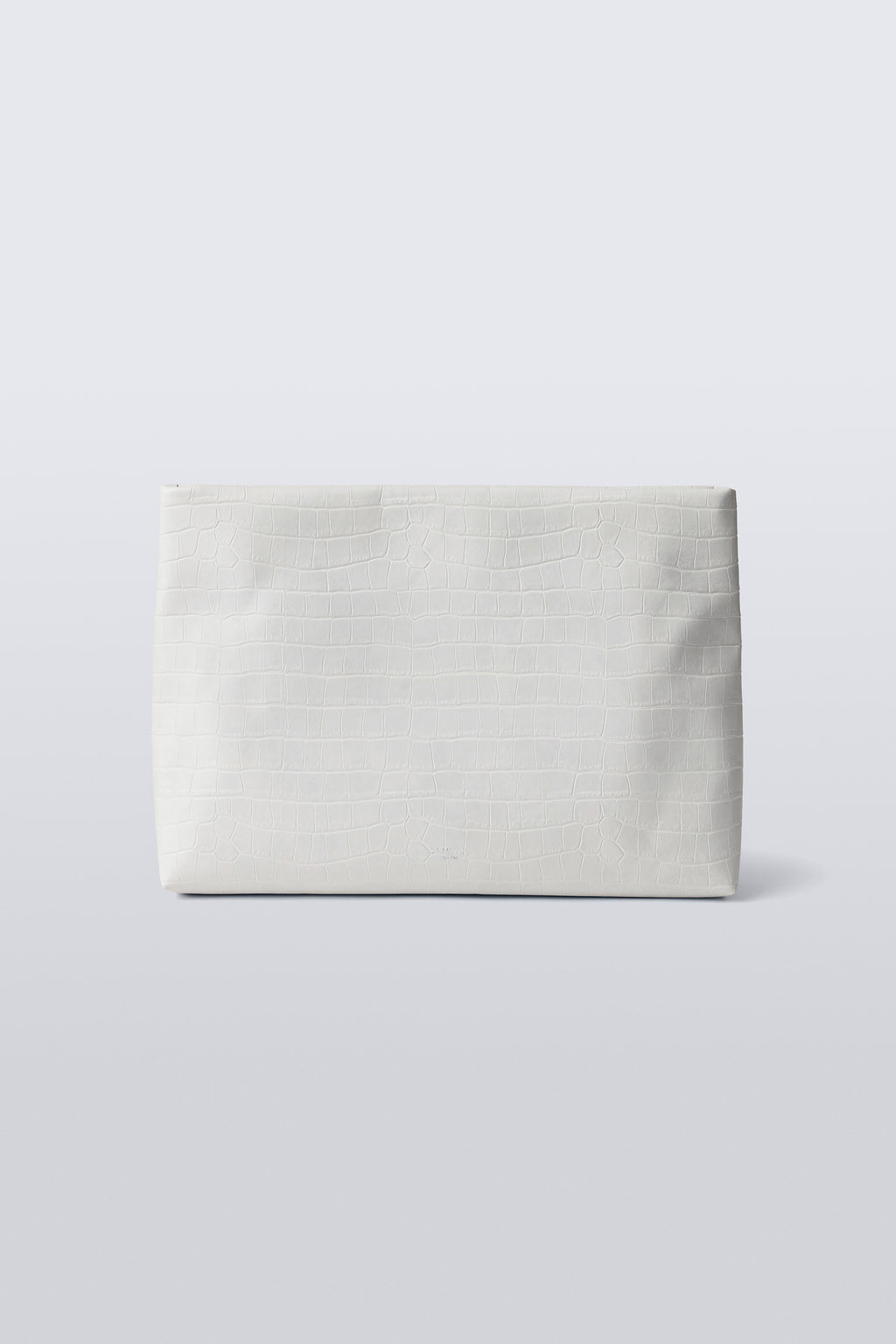 XL Pouch - White Matte Croco