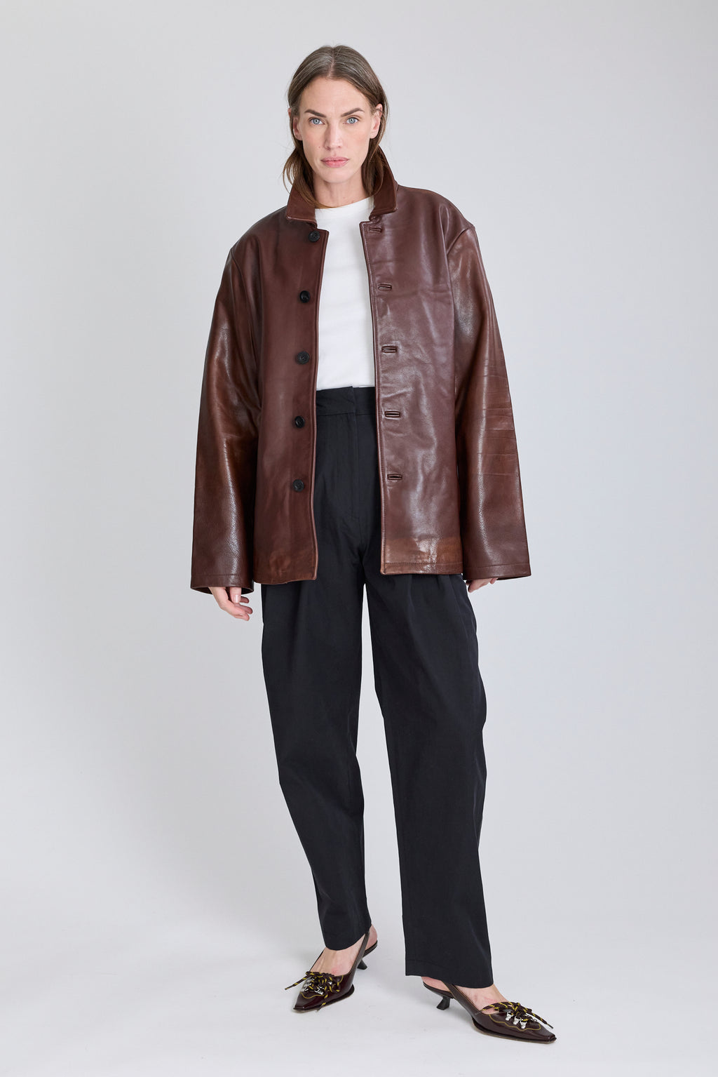 Landau Leather Slim Fit Jacket