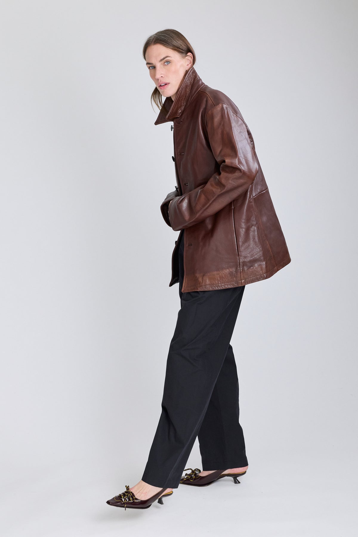 Landau Leather Slim Fit Jacket