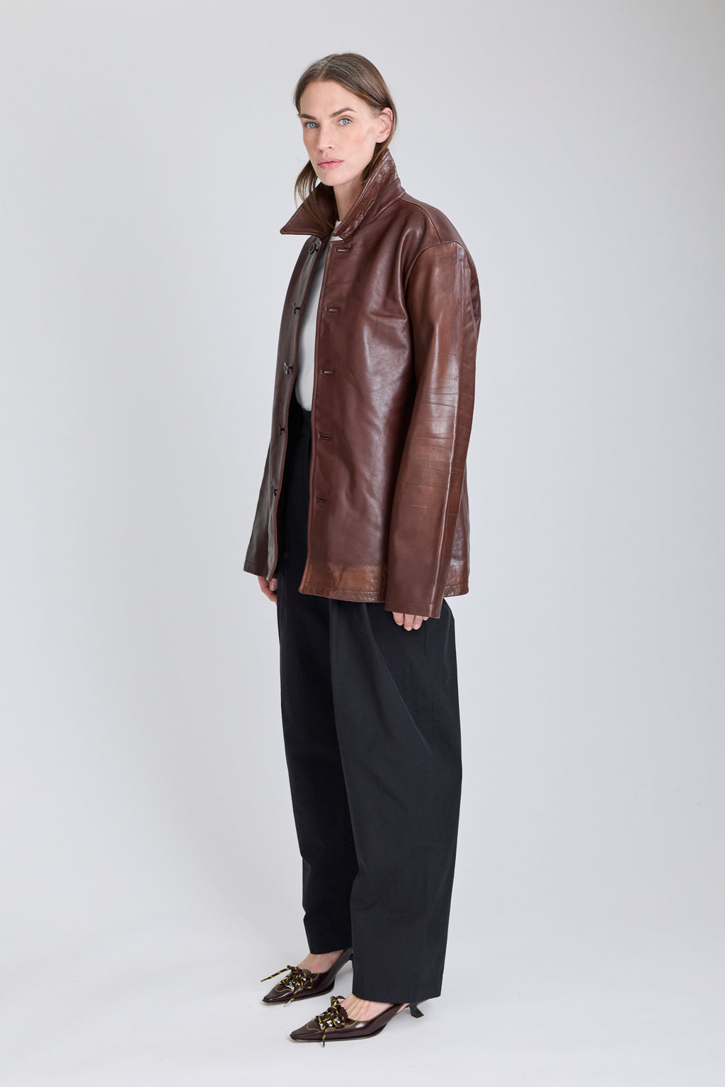 Landau Leather Slim Fit Jacket