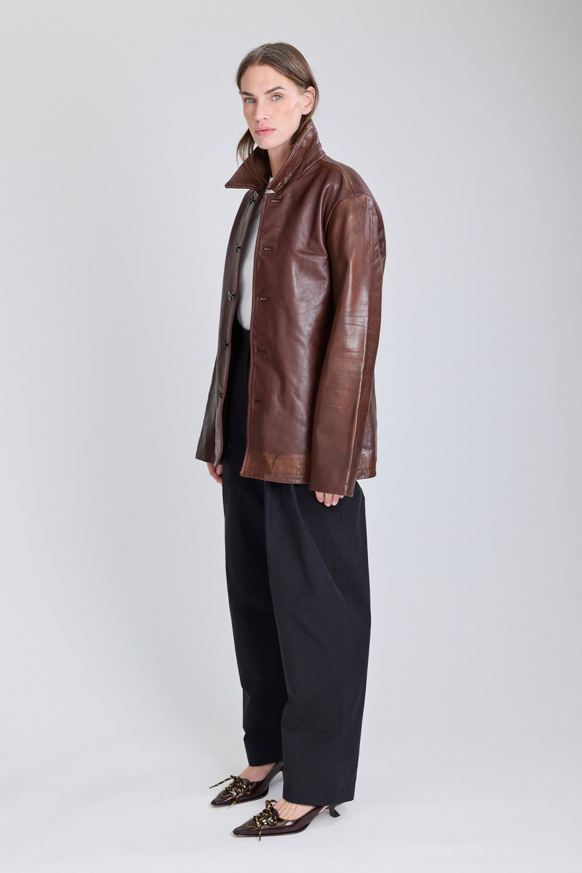 Landau Leather Slim Fit Jacket
