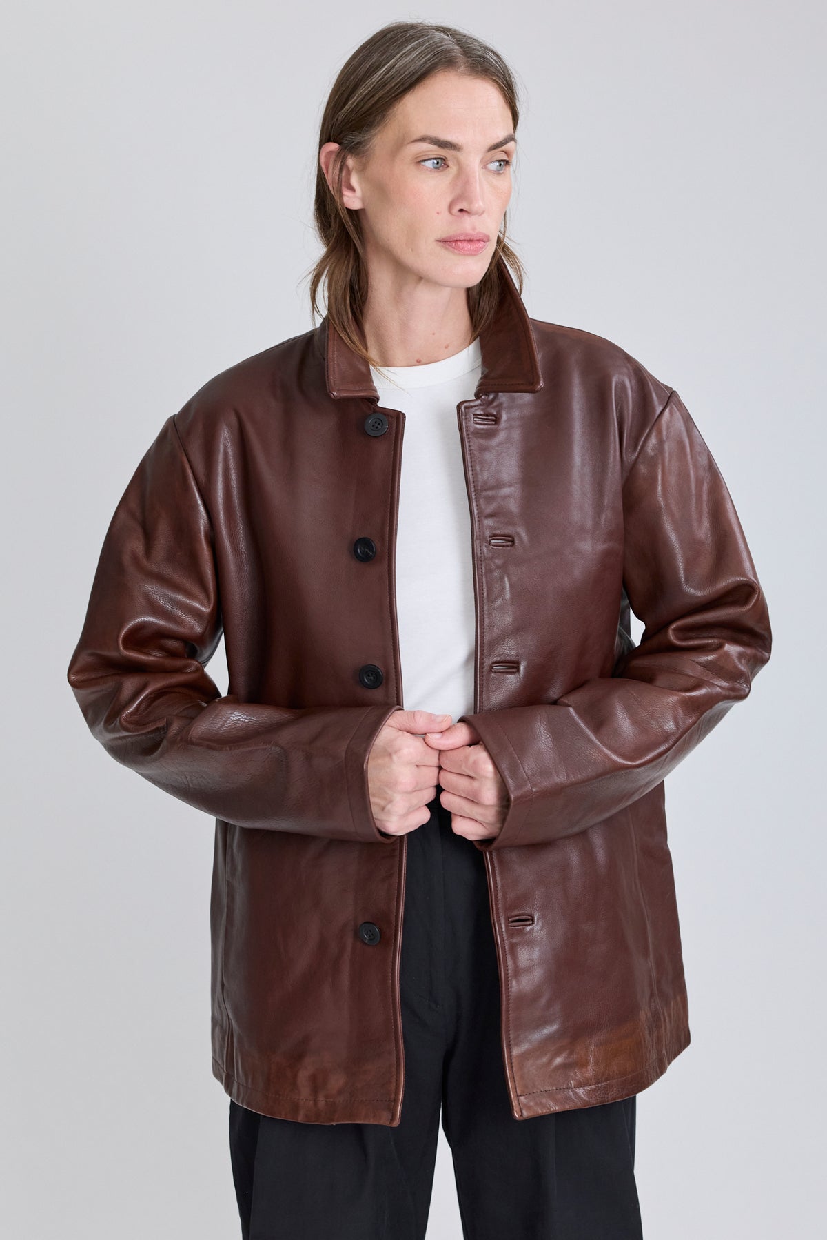 Landau Leather Slim Fit Jacket