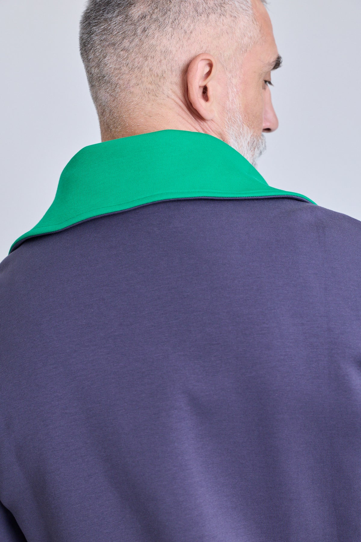 Reversible High-Neck Zip Jersey Jacket