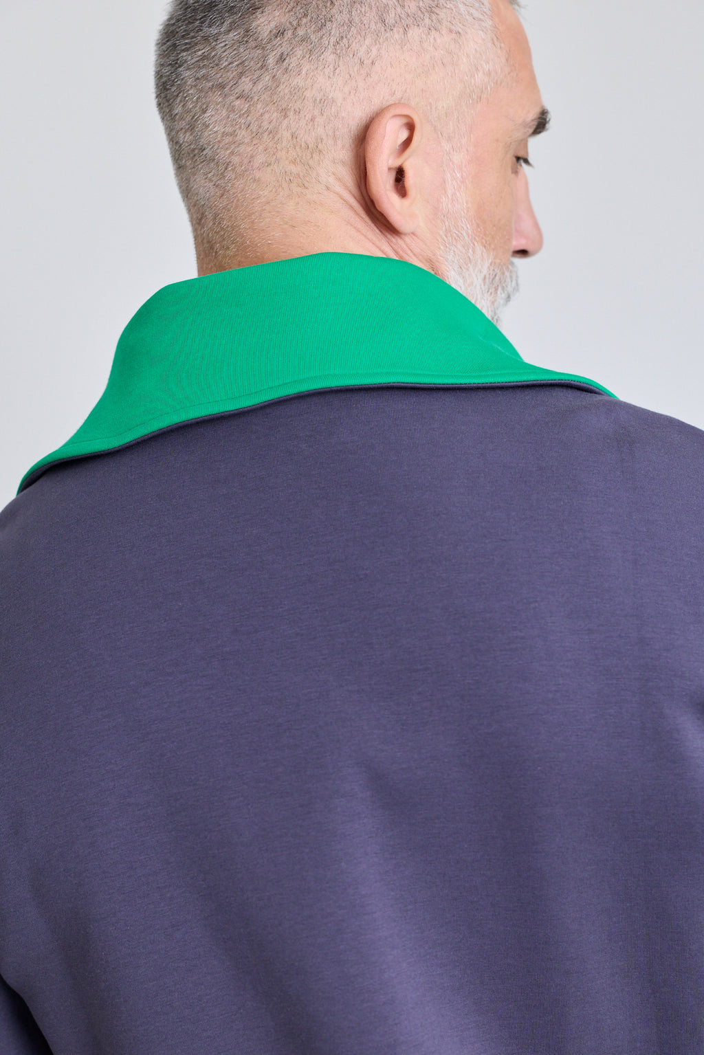 Reversible High-Neck Zip Jersey Jacket
