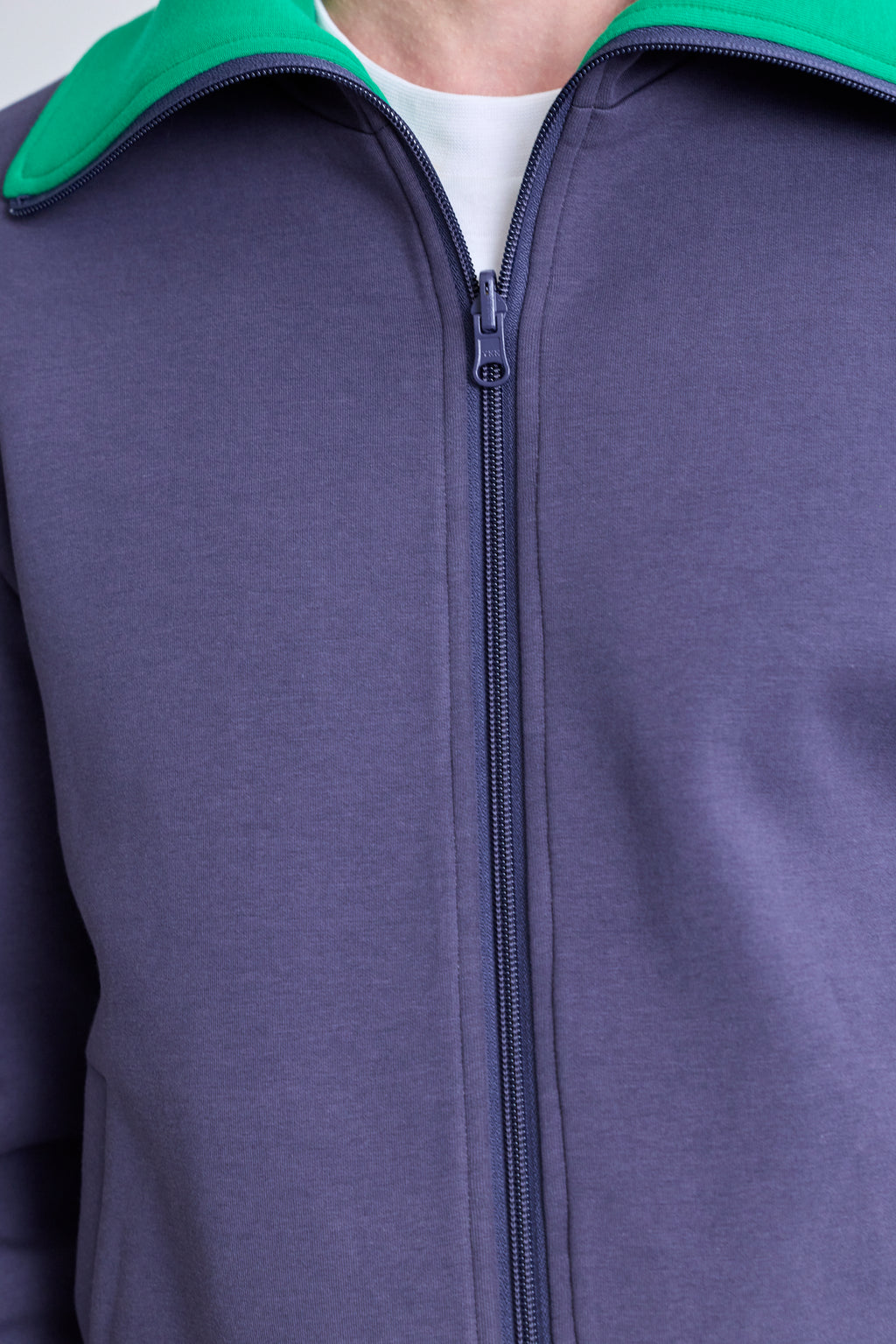Reversible High-Neck Zip Jersey Jacket