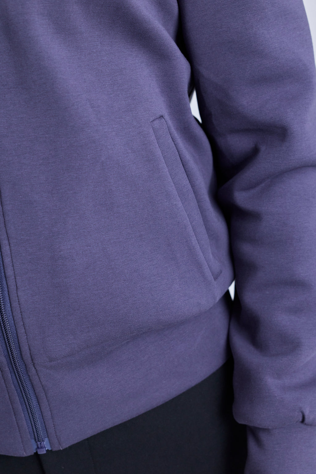 Reversible High-Neck Zip Jersey Jacket