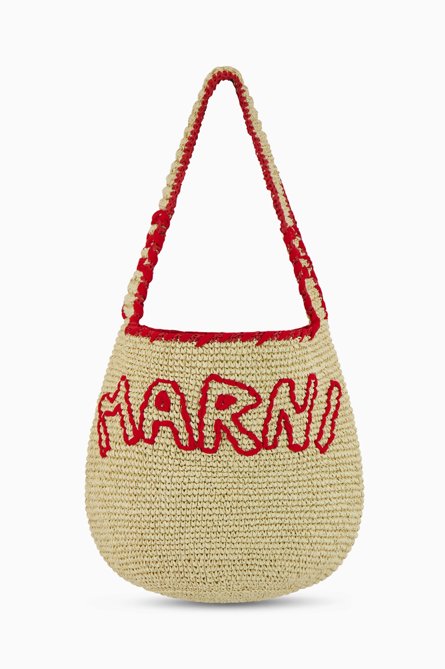 Logo Straw Shopping Bag