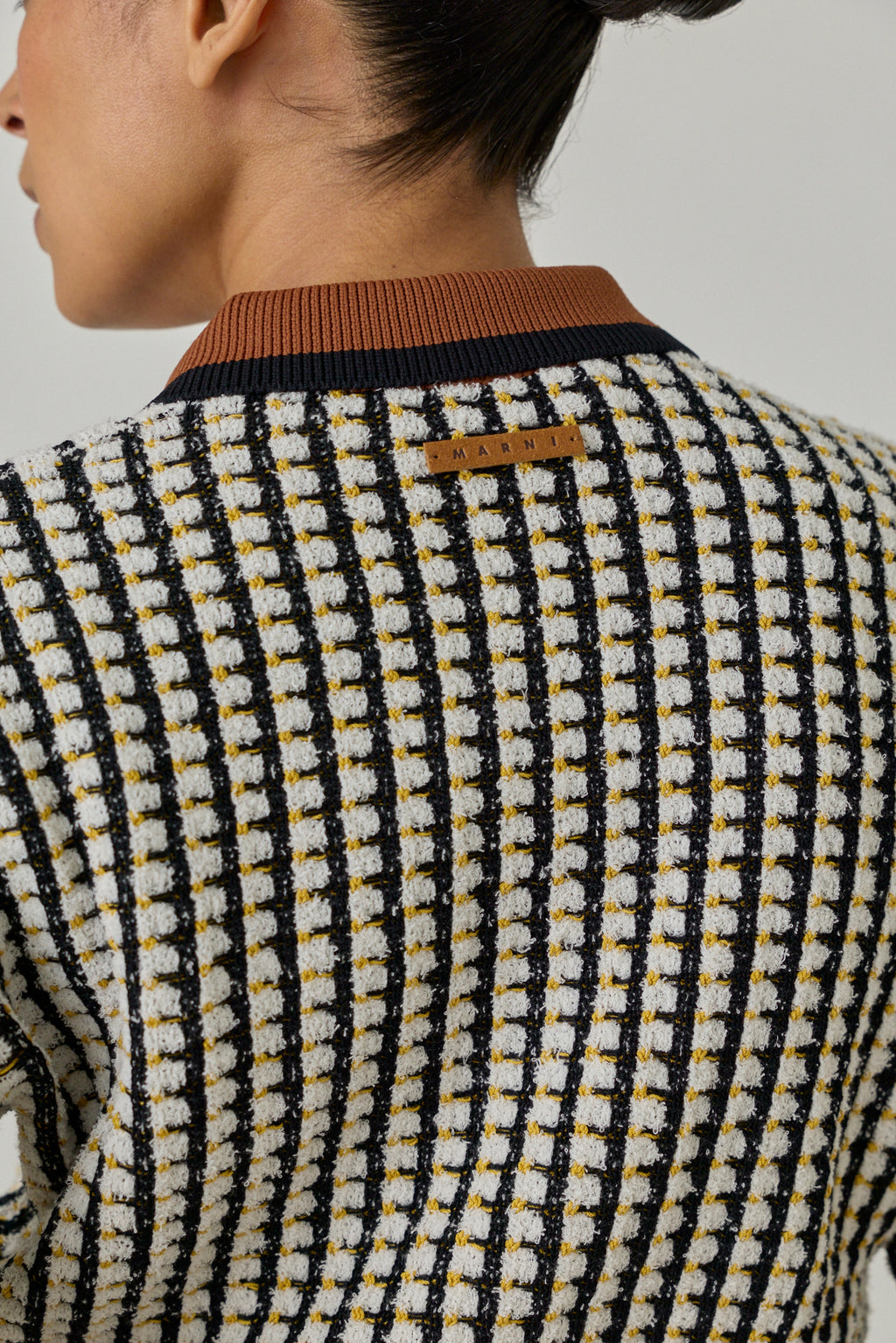 Cardigan with Polo Neck