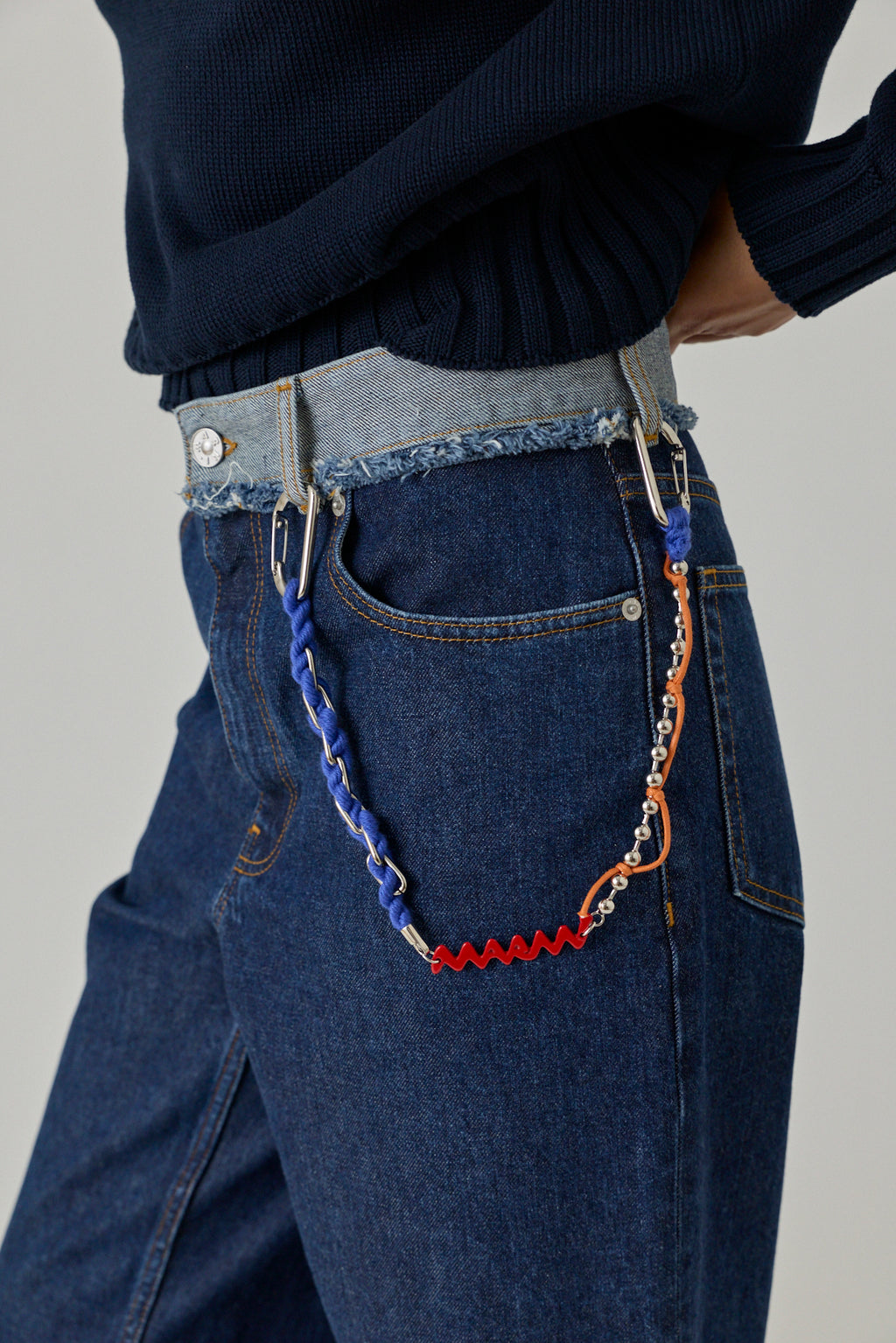 Metal and Cotton Chain Charm