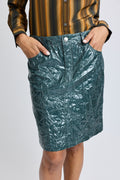 Coated Crinkle Skirt