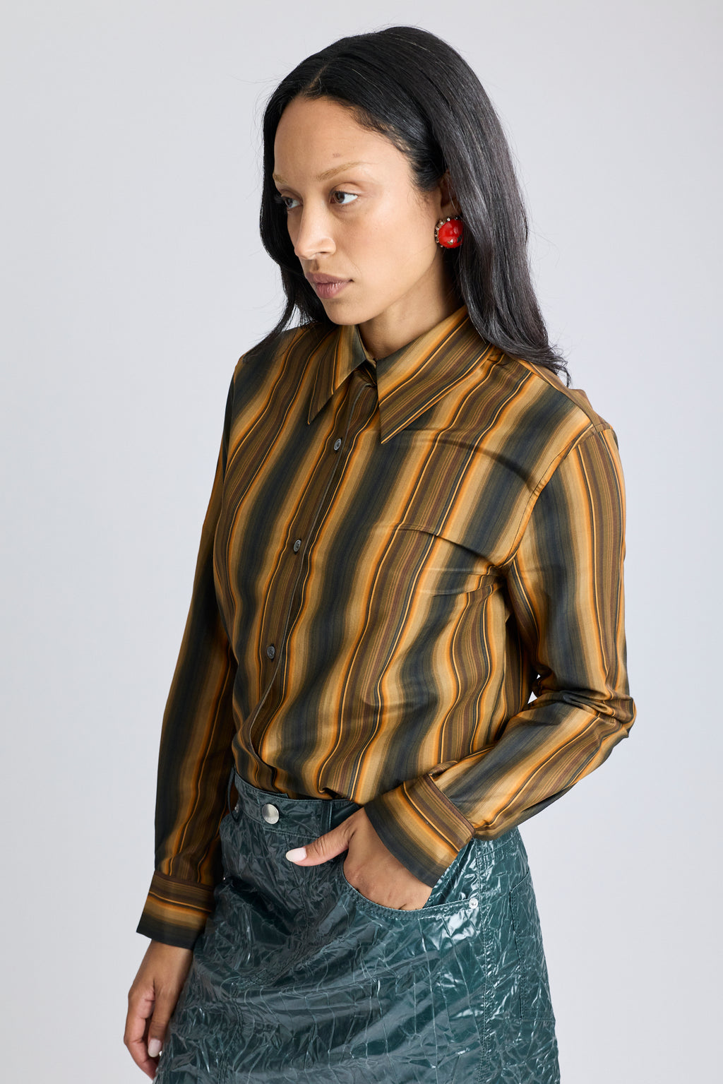 Silk Stripe Degradé Shirt