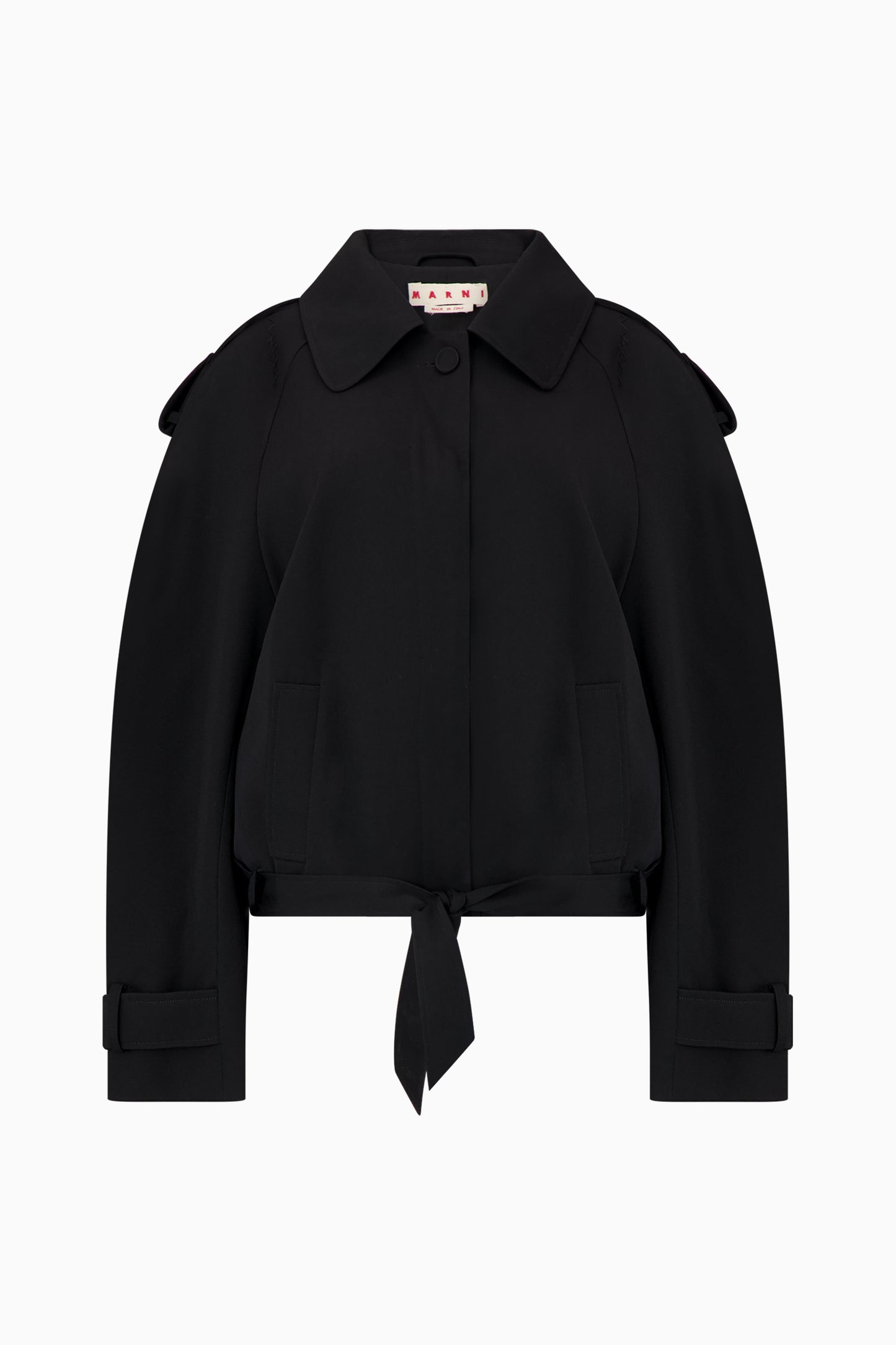 Wool Bomber Jacket - Black