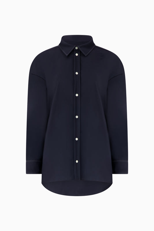 Wool Shirt - Navy