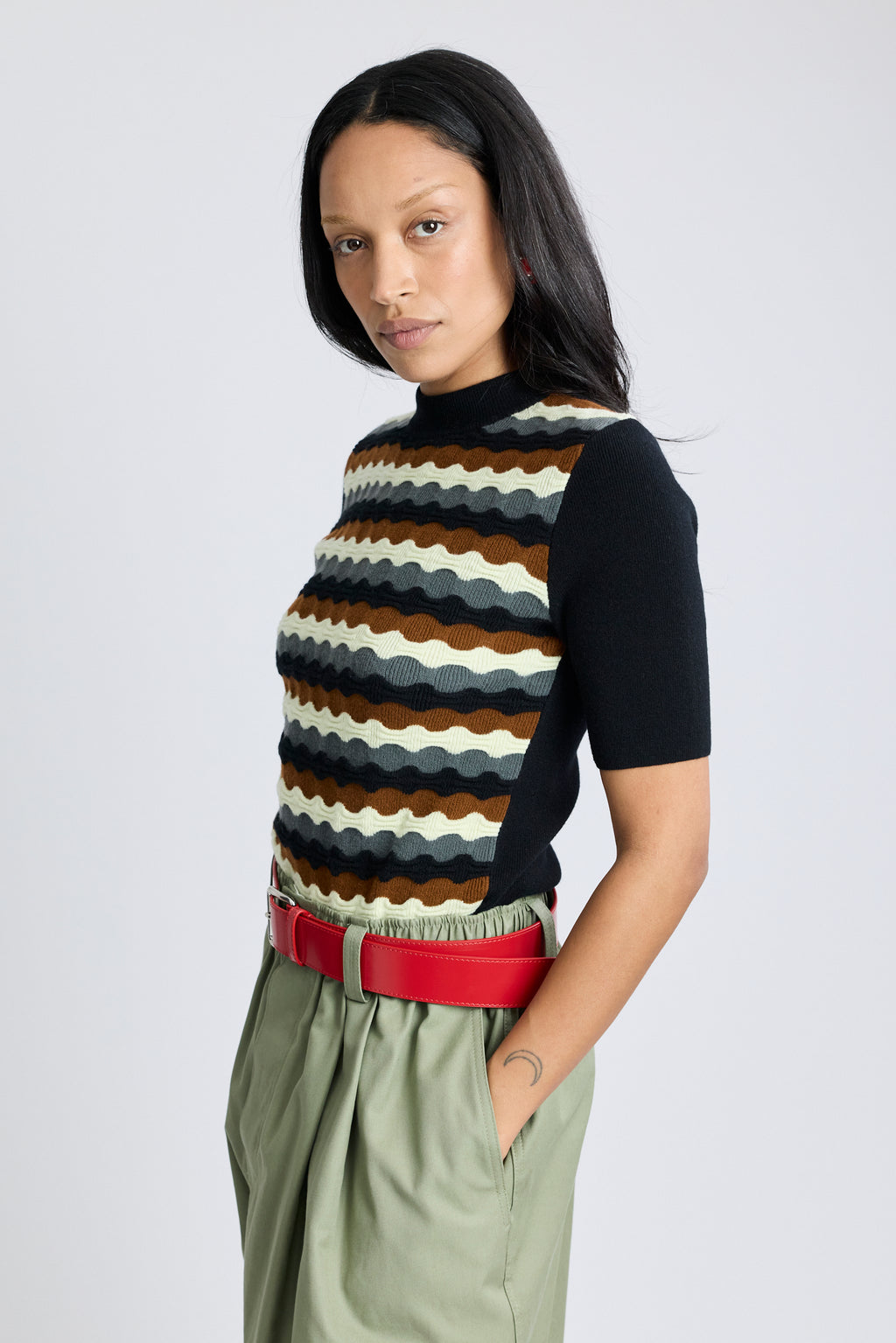 3D Wave Wool Jumper