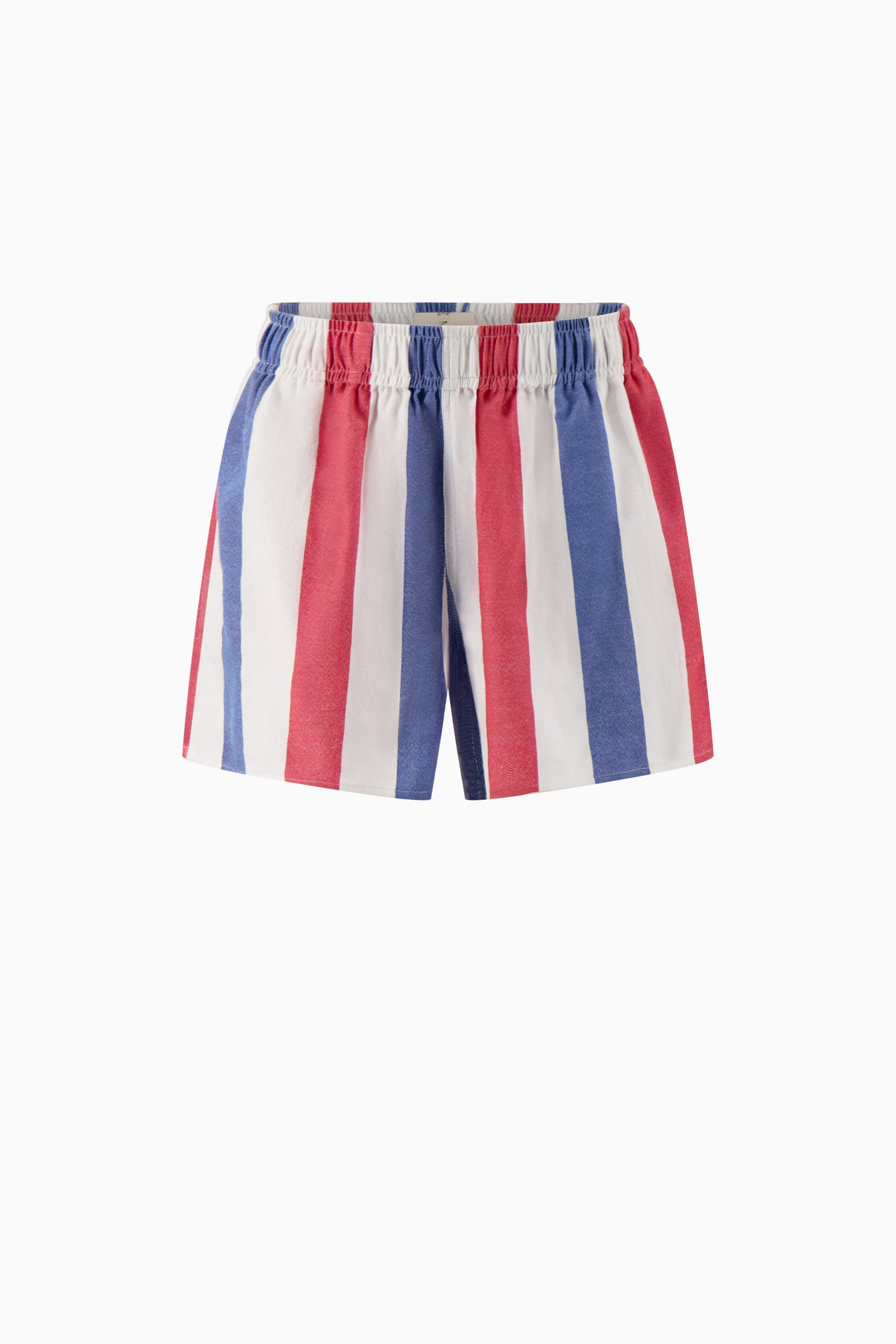 The High Waisted Short - Blue/Red Stripe