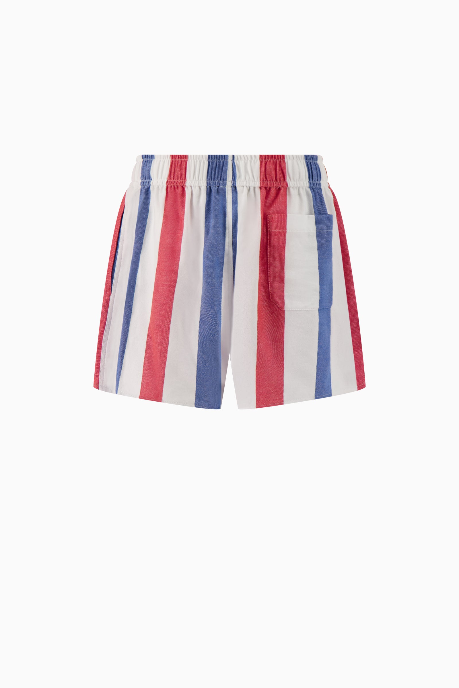 The High Waisted Short - Blue/Red Stripe