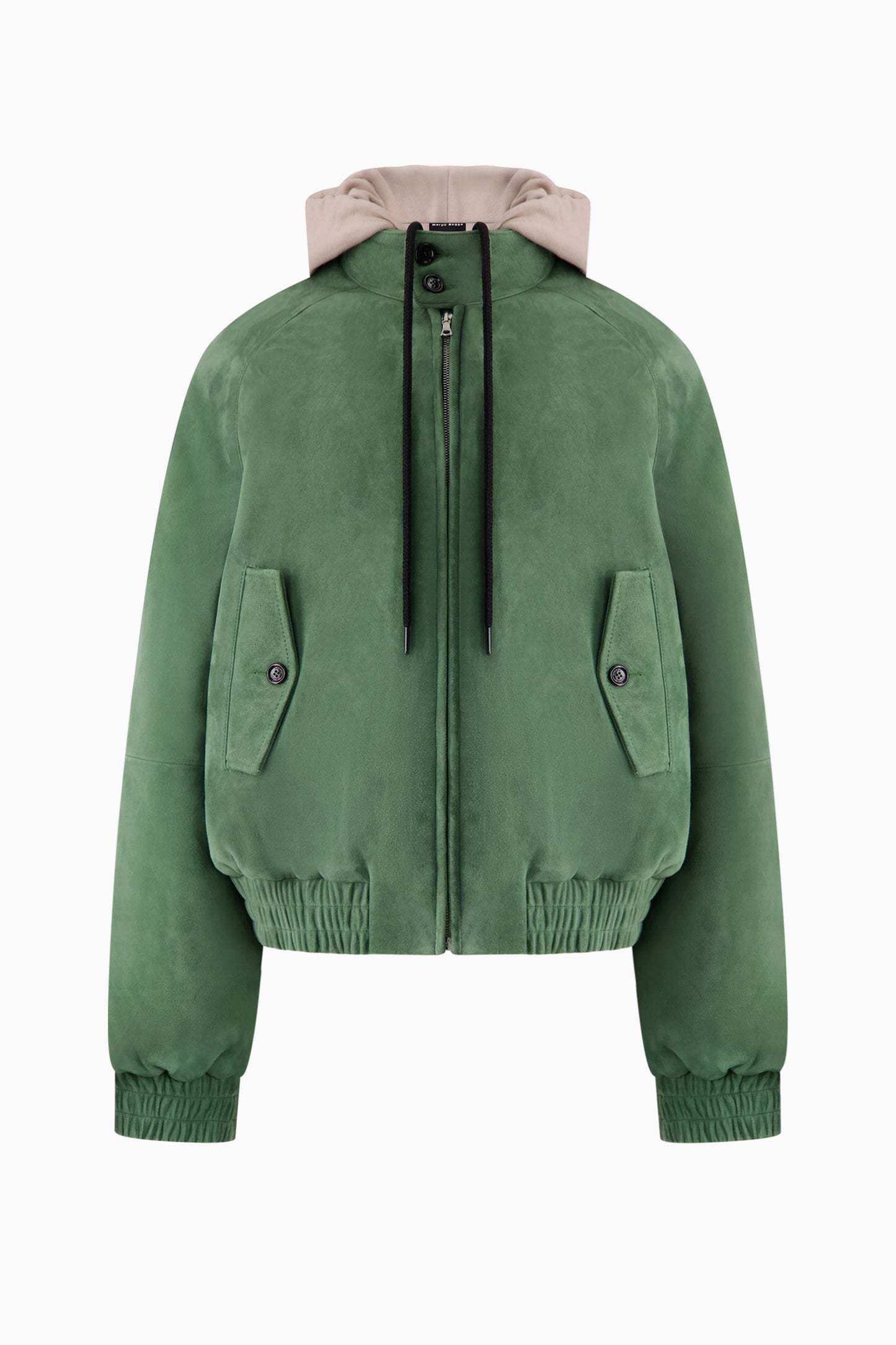 Bomber with Detachable Hood - Green
