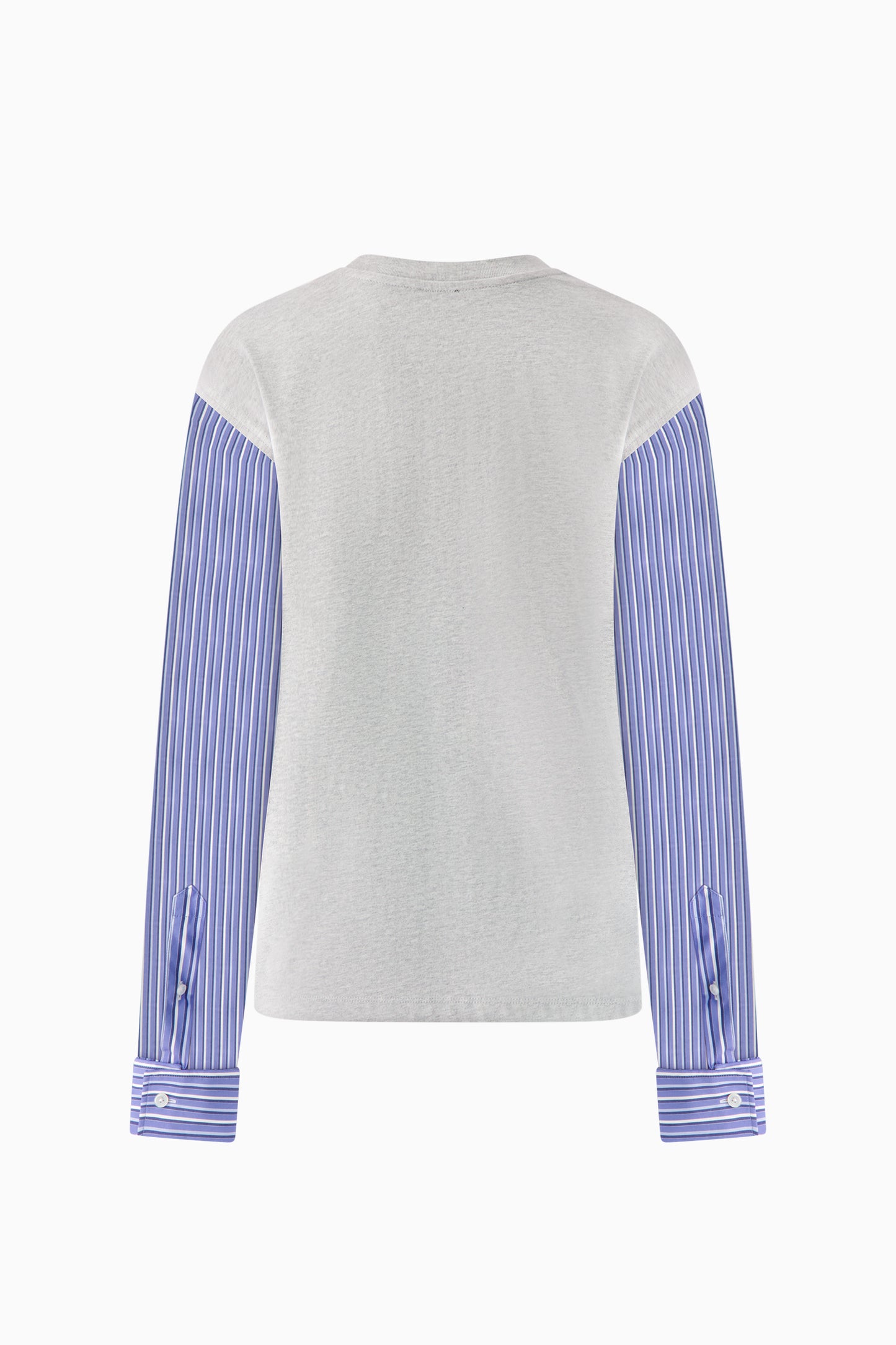 T-Shirt with Shirting Sleeves - Grey