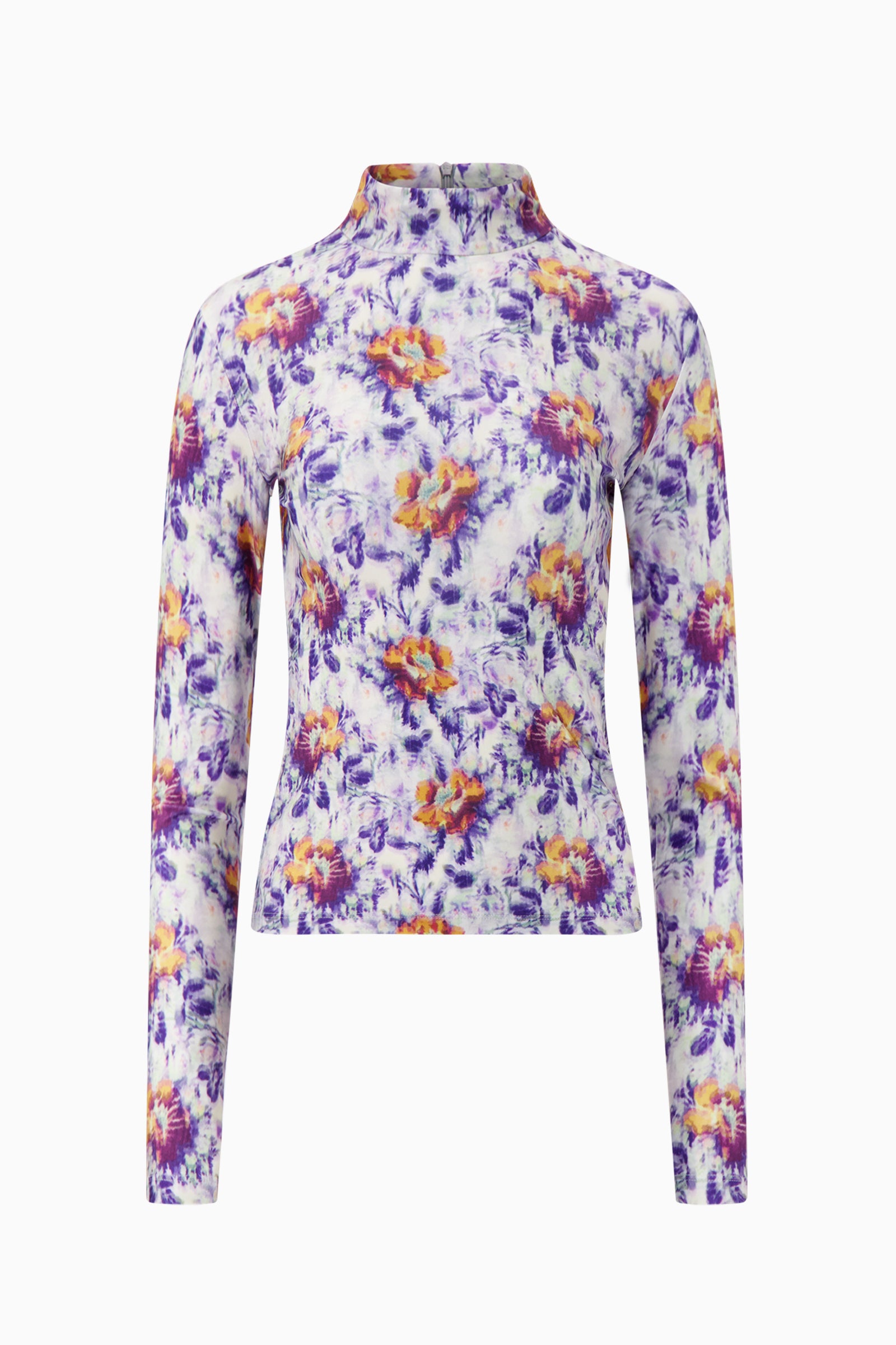 Mock Neck Long Sleeve T-Shirt