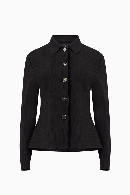 Moire Oliver Jacket - Black