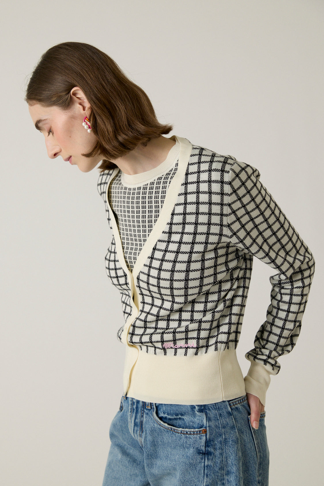 Grid Cardigan