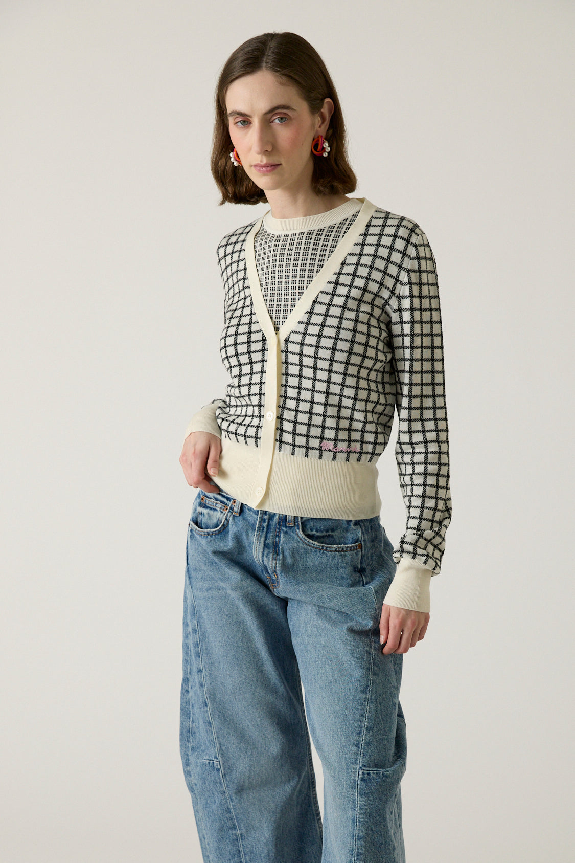 Grid Cardigan