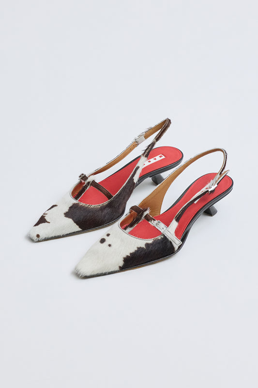 Cow Ponyhair Slingback Pump
