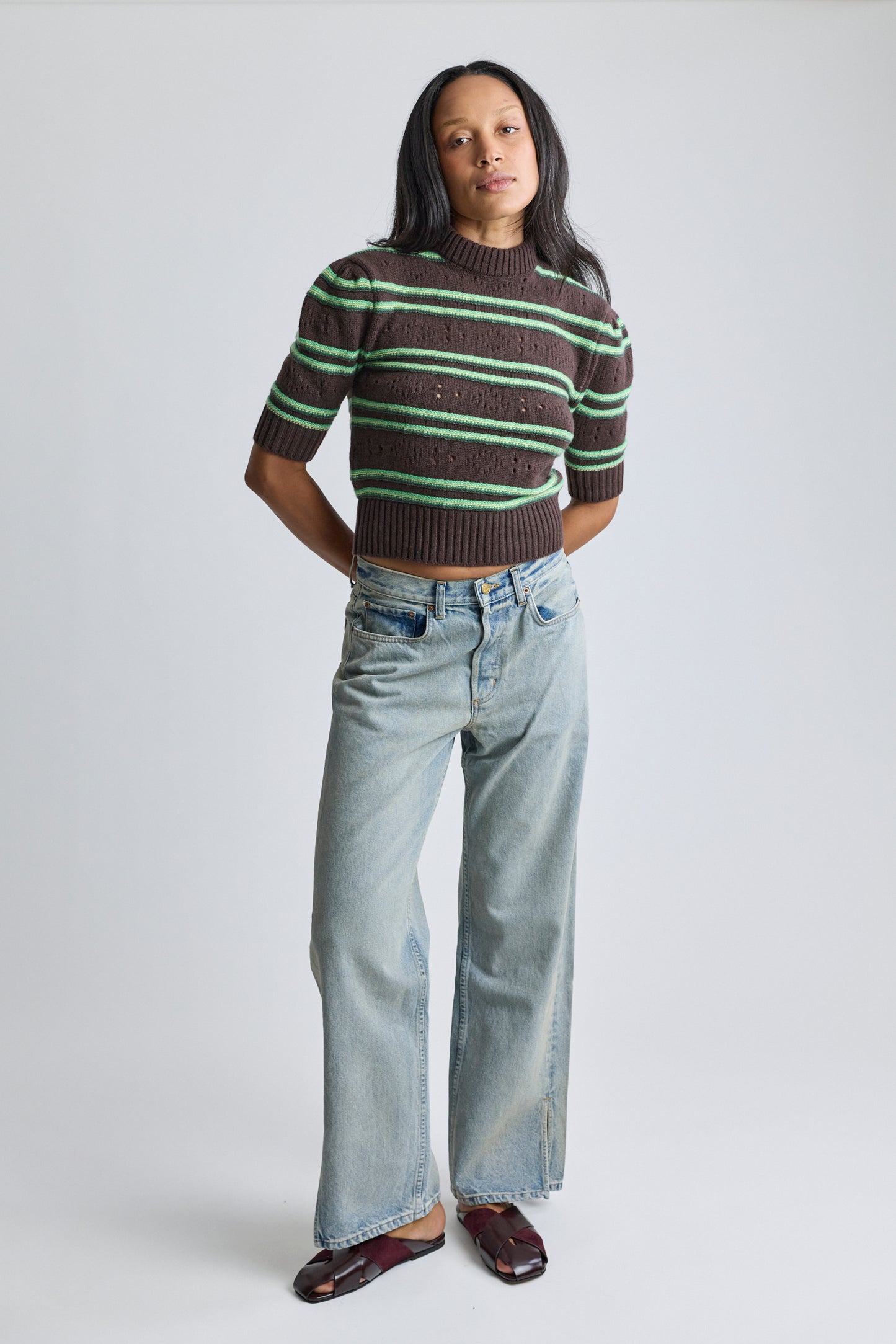 Cashmere 3D Stripe Sweater