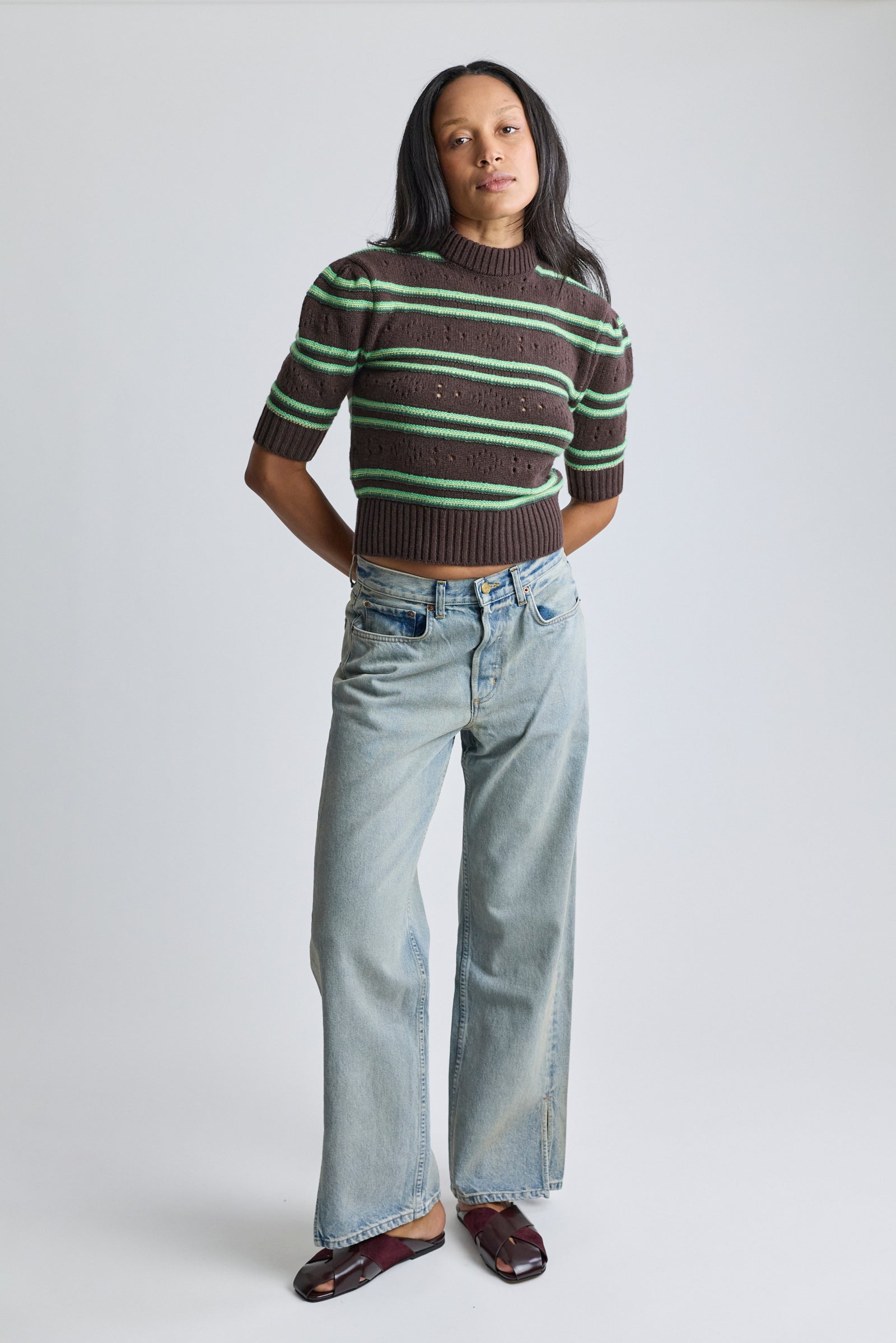 Cashmere 3D Stripe Sweater