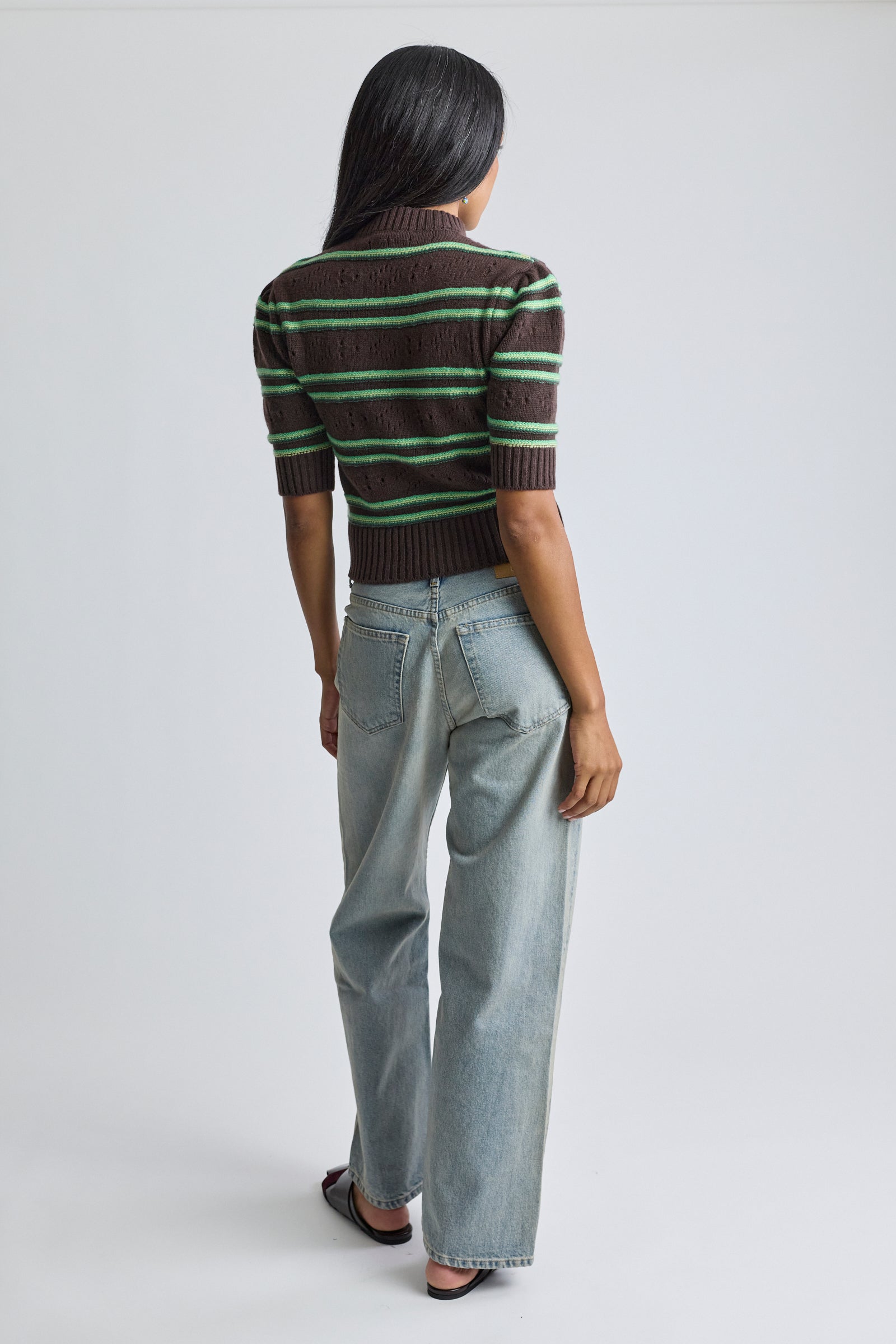 Cashmere 3D Stripe Sweater