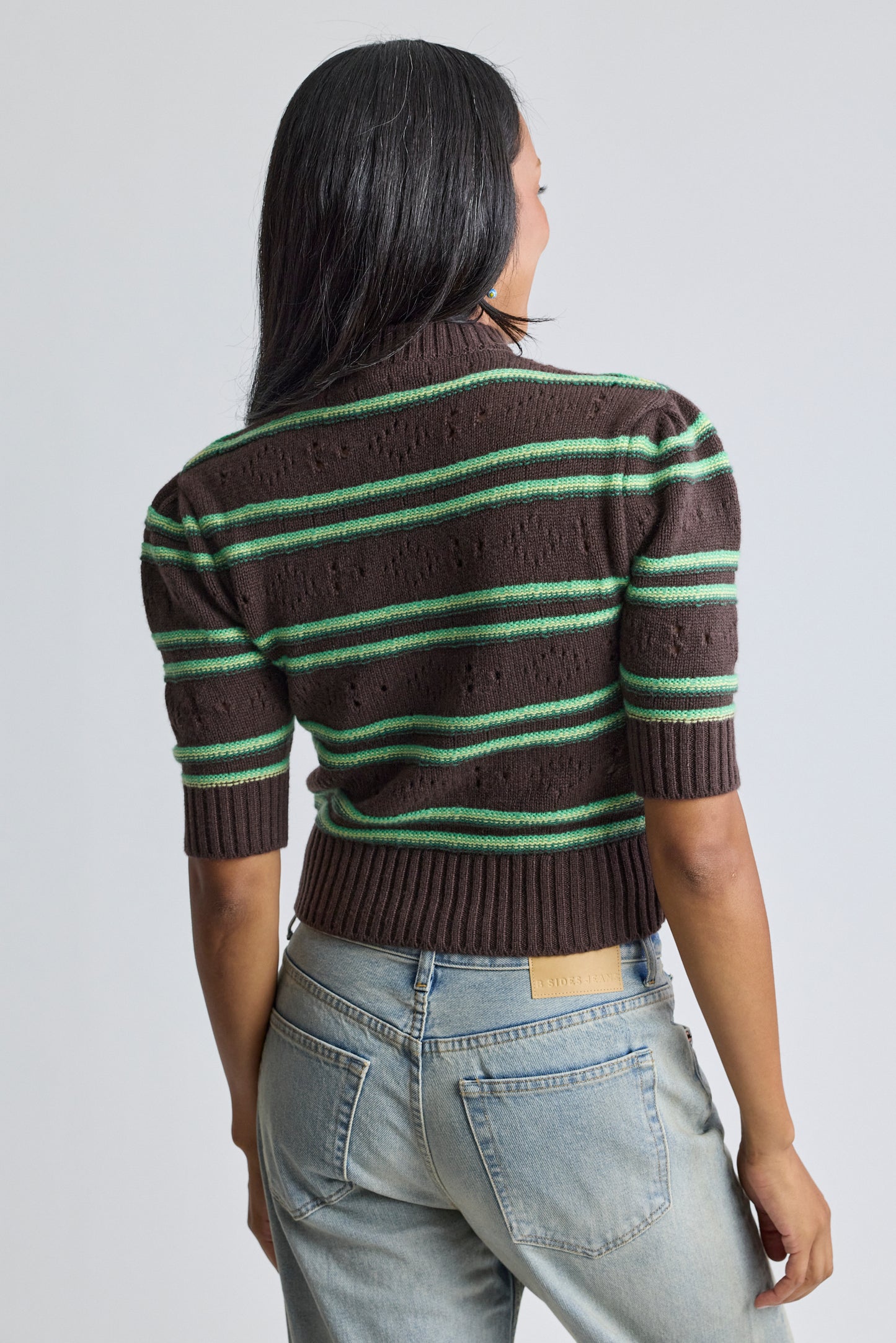 Cashmere 3D Stripe Sweater