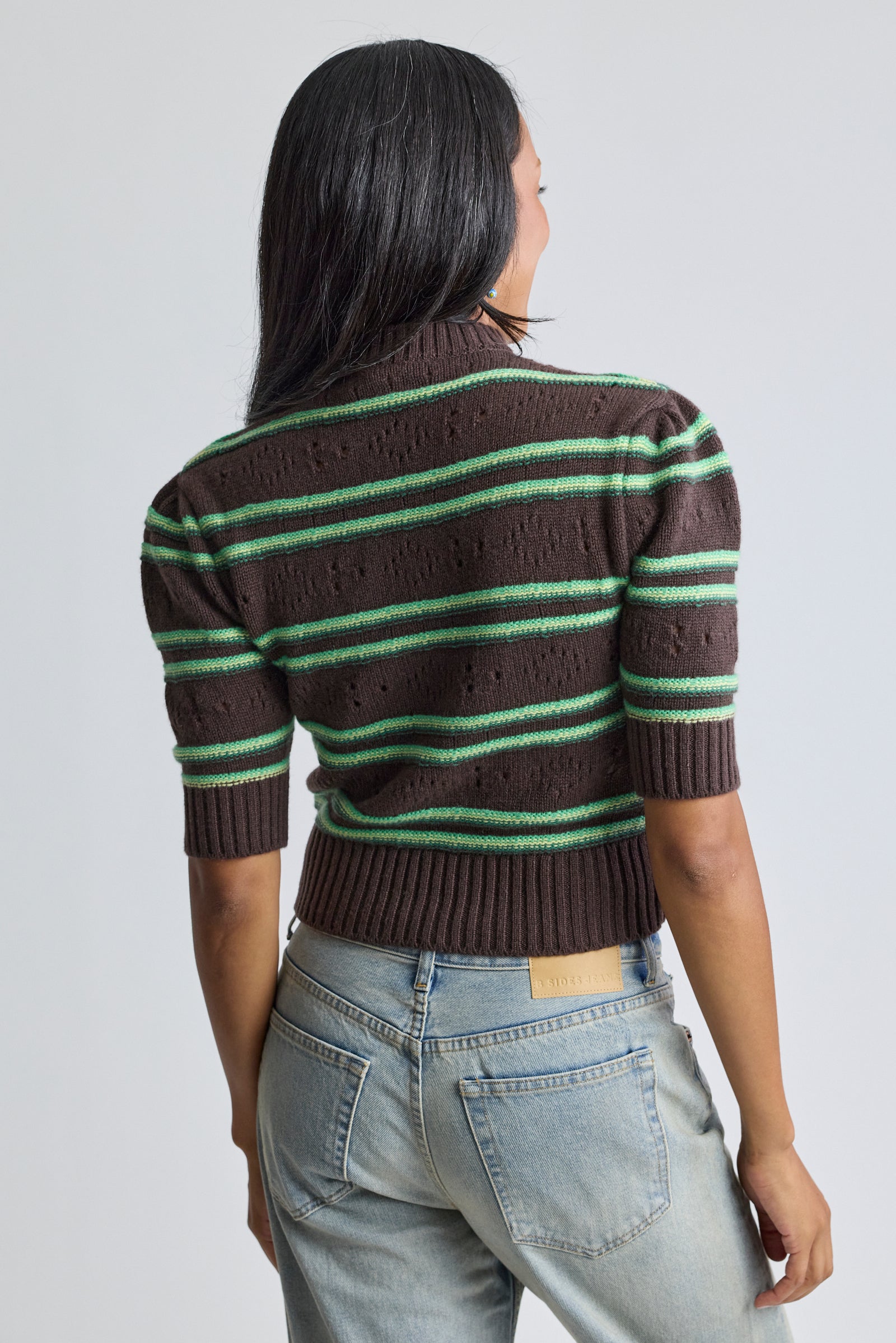 Cashmere 3D Stripe Sweater