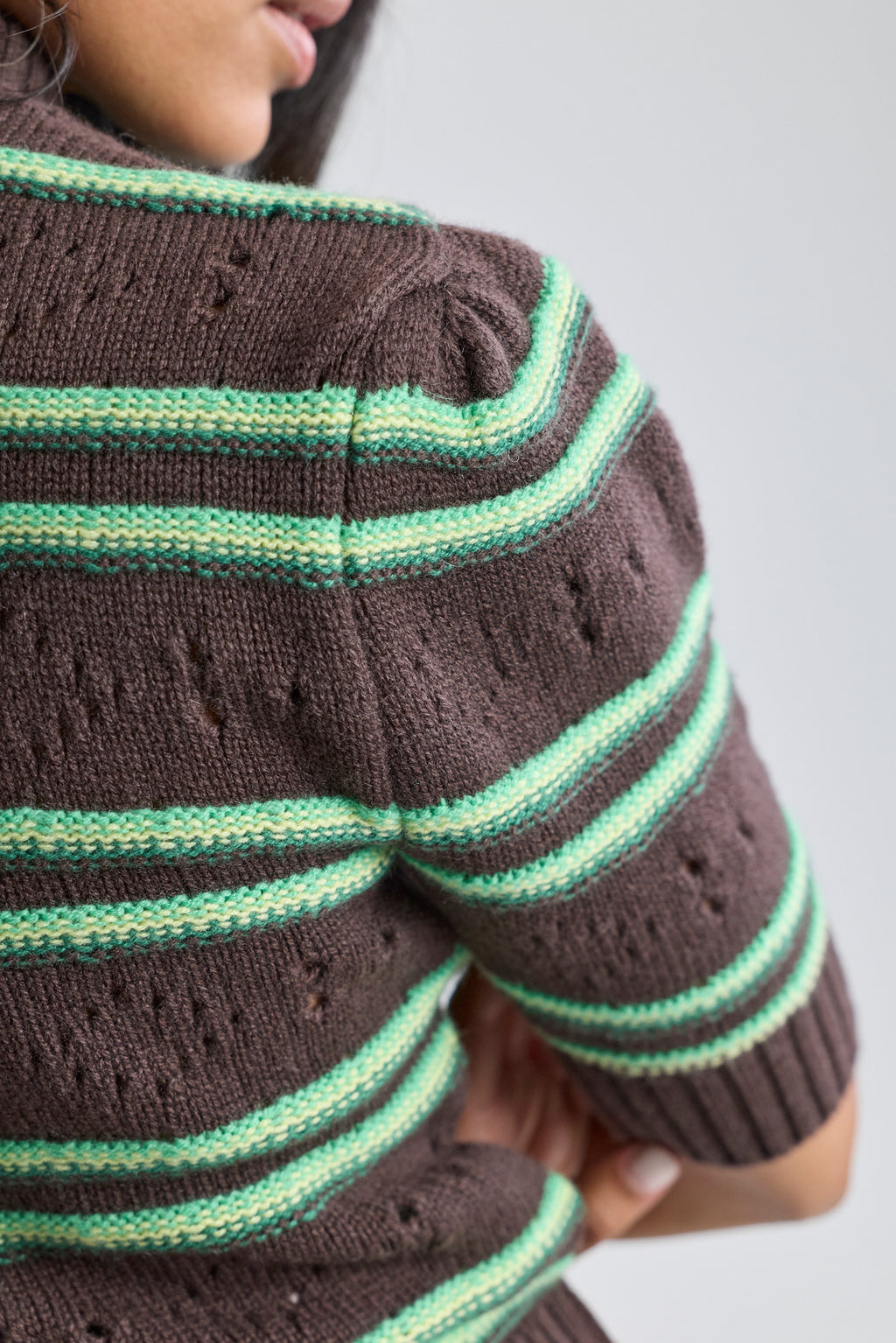Cashmere 3D Stripe Sweater