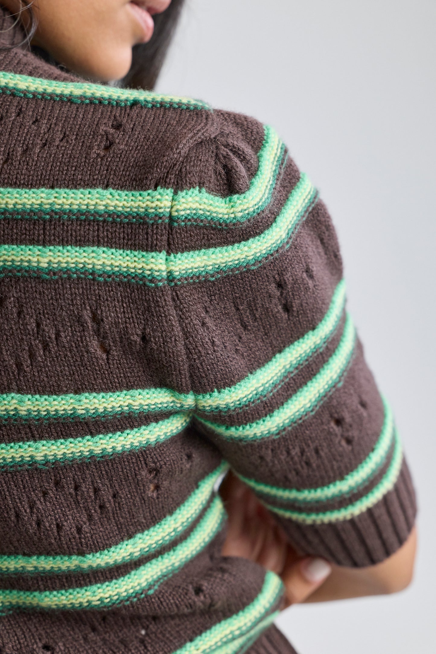 Cashmere 3D Stripe Sweater