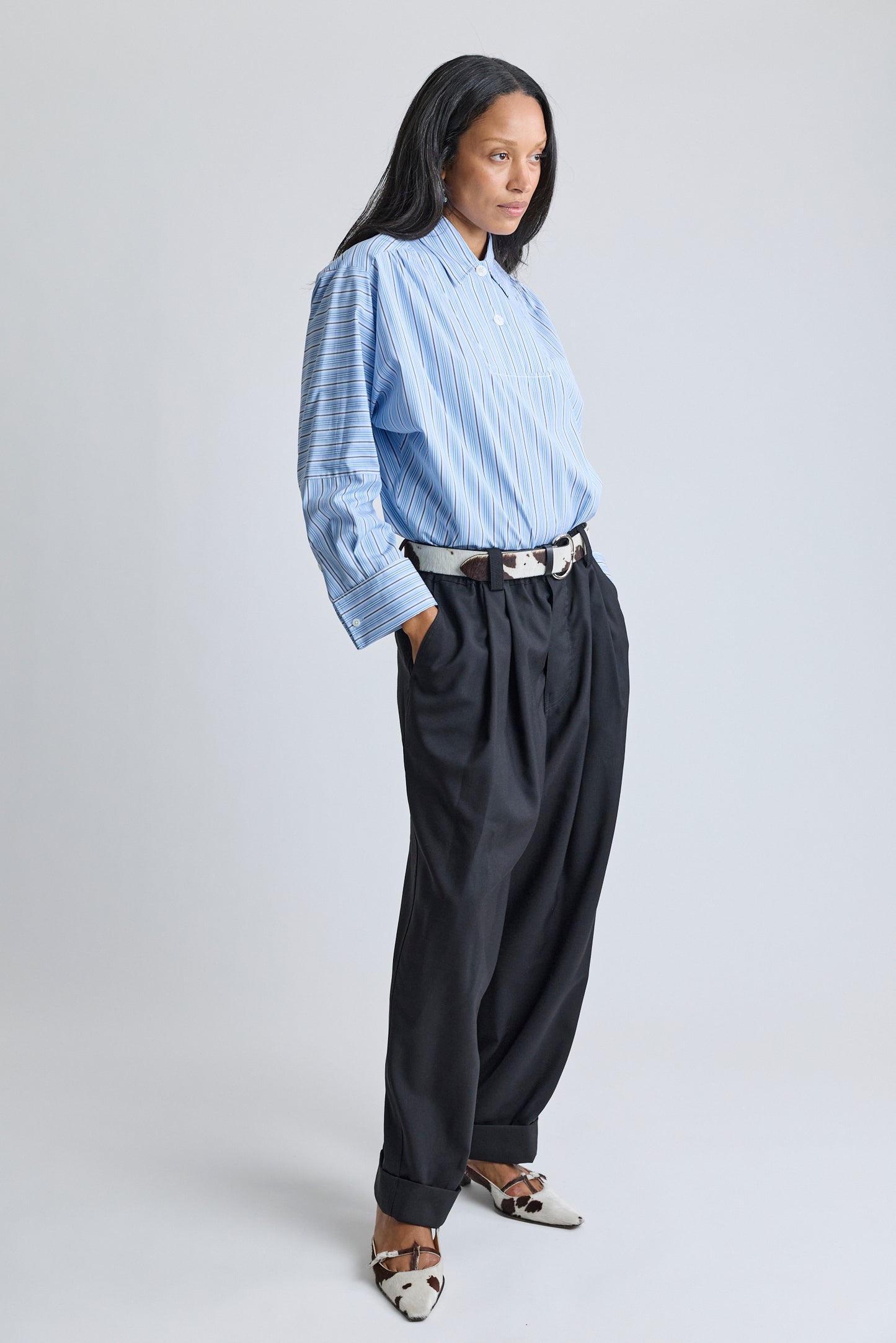 Striped Poplin Shirt