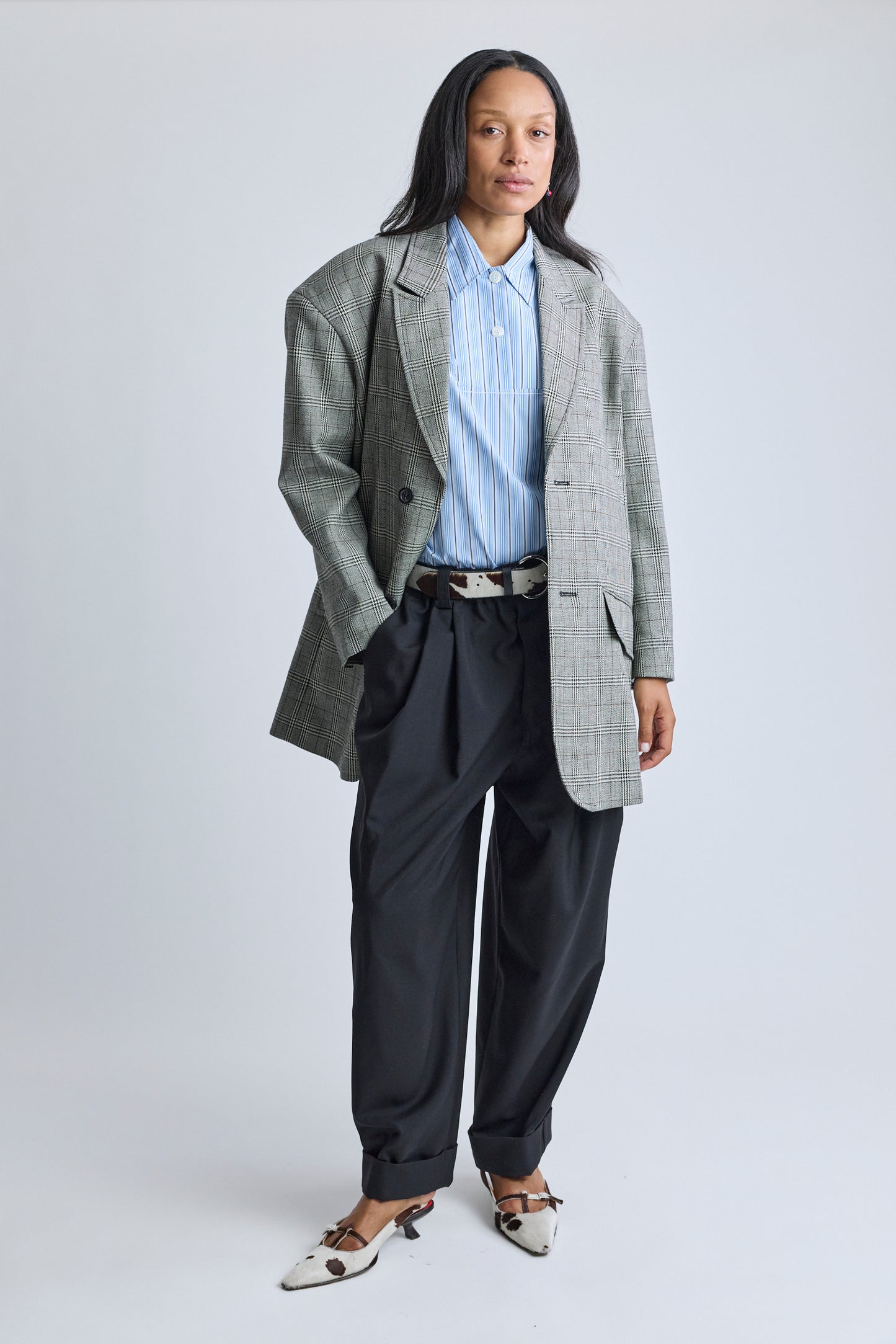 Prince Of Wales Oversized Blazer