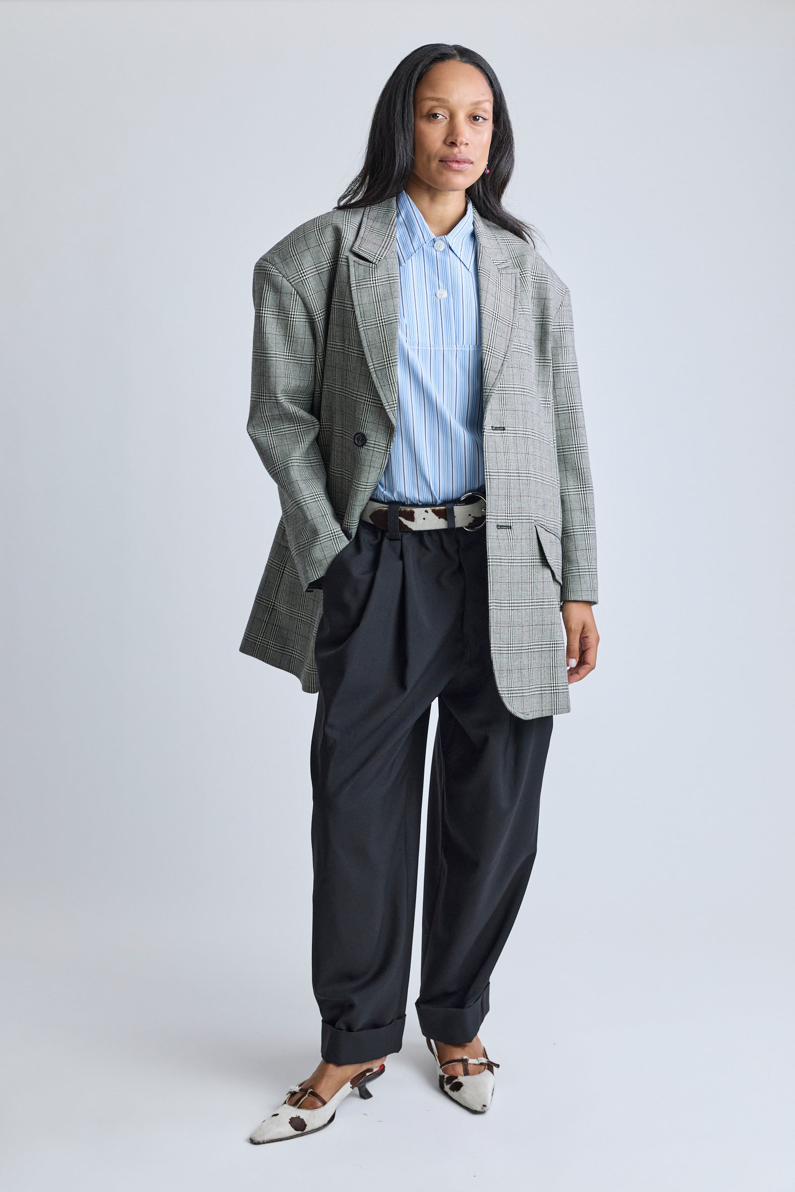Prince Of Wales Oversized Blazer